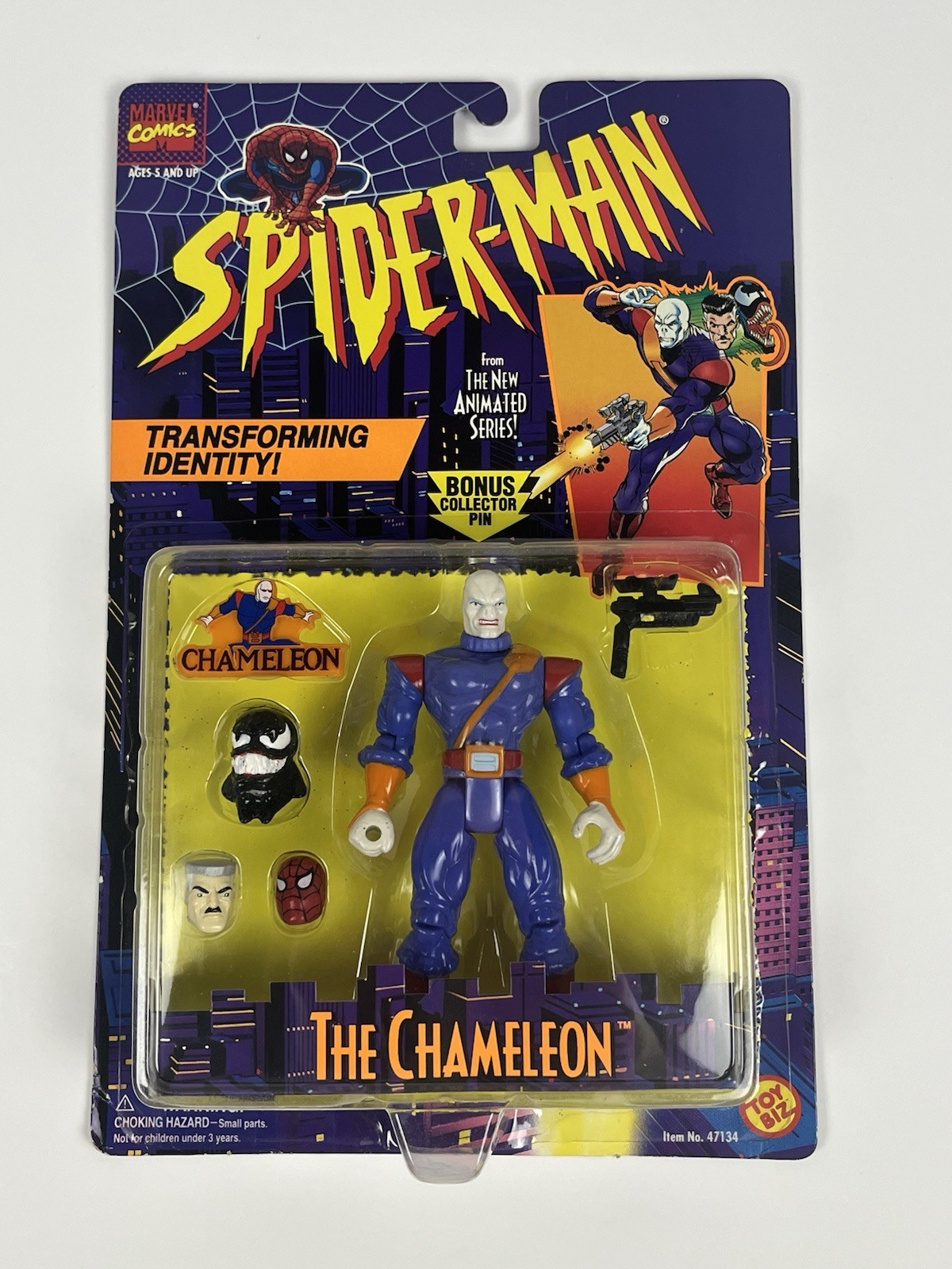 Vintage 1995 Toy Biz Spider Man Il Camaleonte Trasforma Identità Nuovo Sigillato