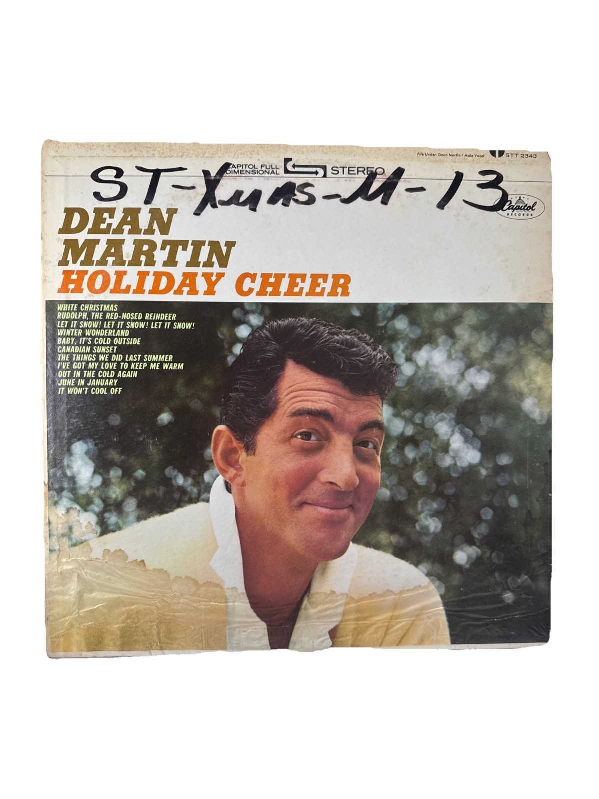 Dean Martin Holiday Cheer Vintage LP Capitol STT2343 Christmas Record