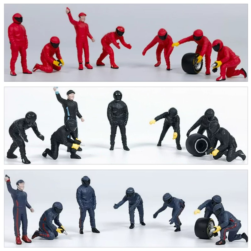 Set decorazione scena auto figure fatte a mano 1/43 American Diorama squadre F1