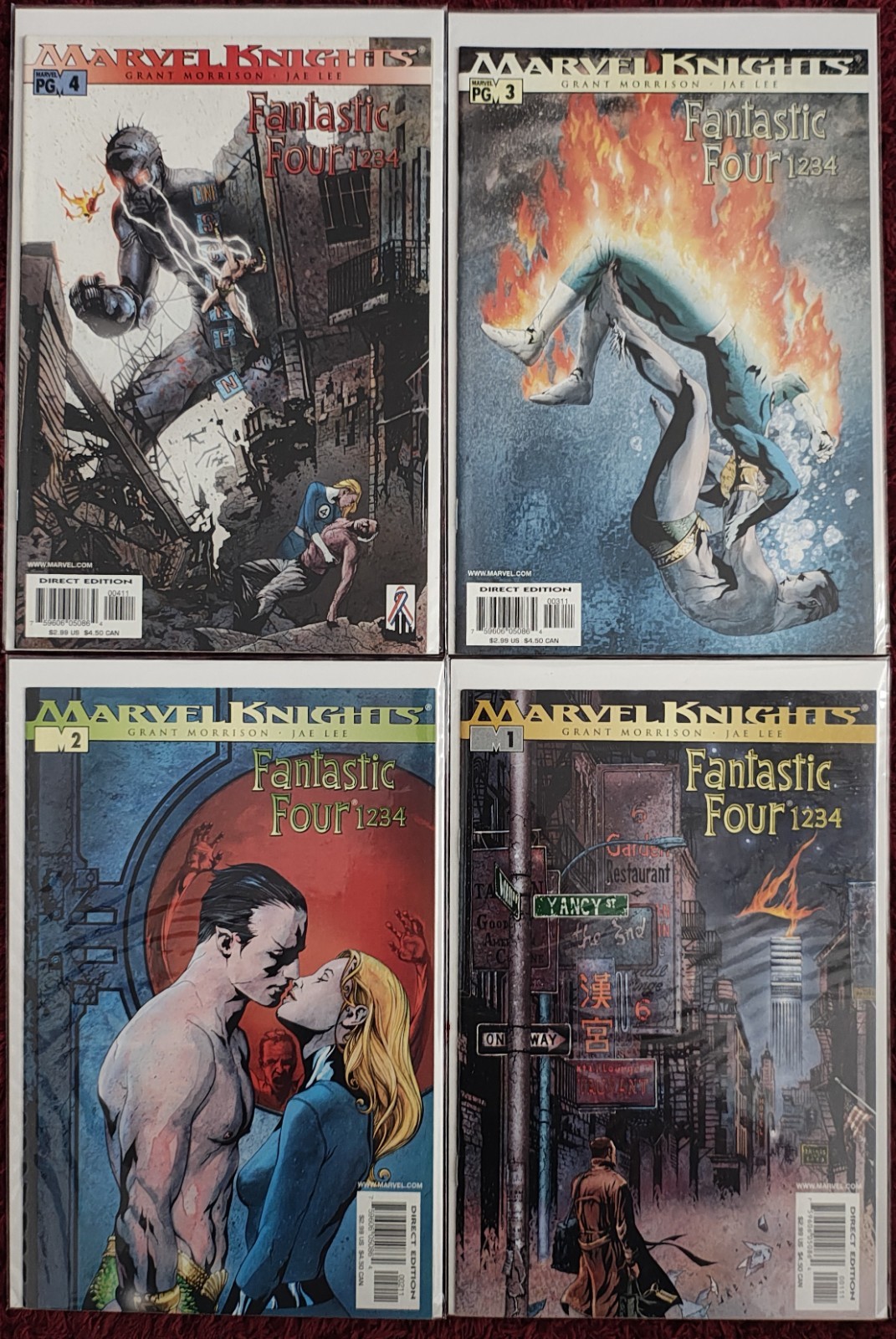 2001 Marvel Knights Fantastic Four 1 2 3 4 complete set Grant Morrison Jae Lee