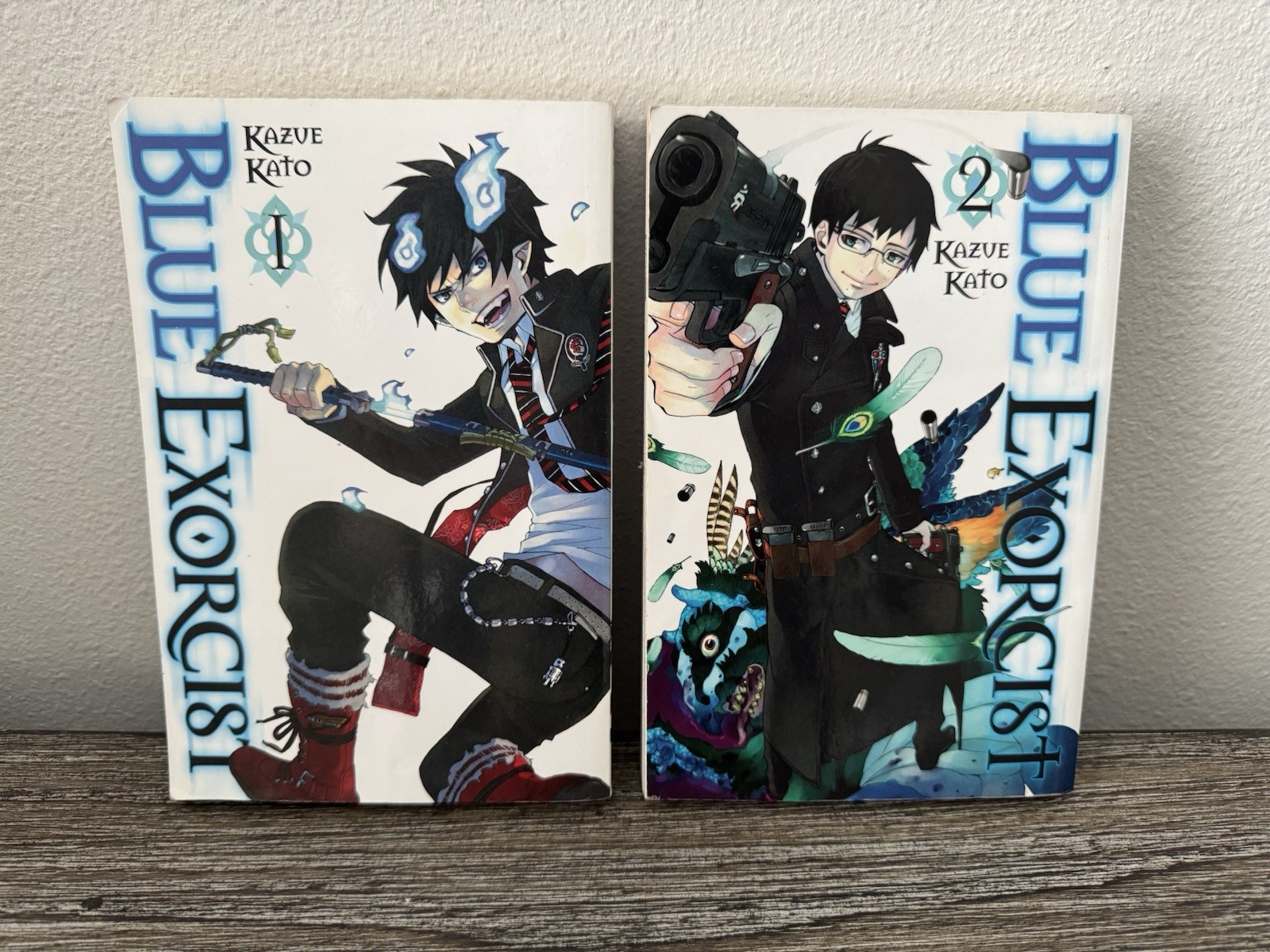 Lotto manga Blue Exorcist vol 1 e 2 Kazue Kato brossura inglese stampa yen