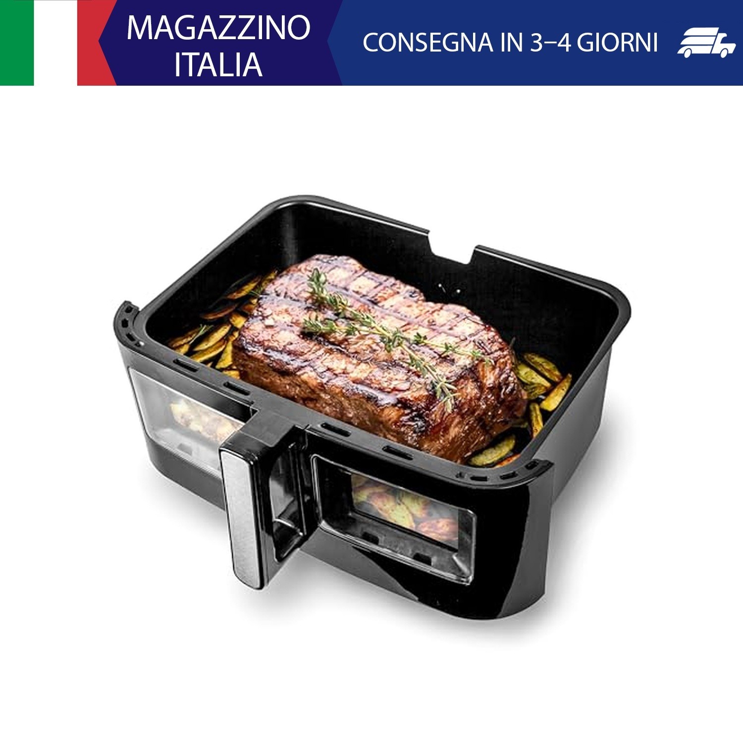Duronic AFD1 Cassetto grande per friggitrice ad aria Duronic AF24 | Vassoio di c