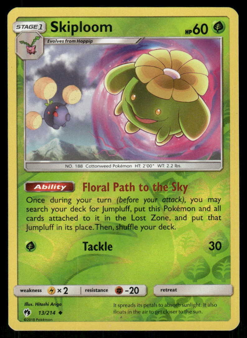 POKEMON SKIPLOOM TUONO PERDUTO 13/214 REVERSE HOLO UC LP