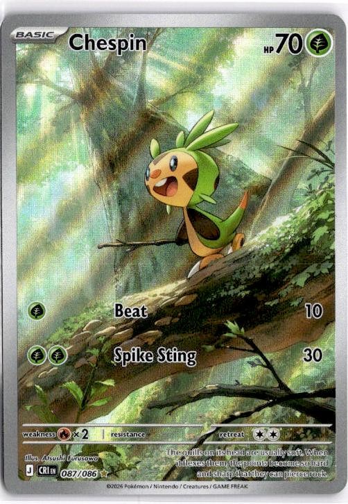 Pokemon: ME04: Chaos Rising #087/086 Chespin