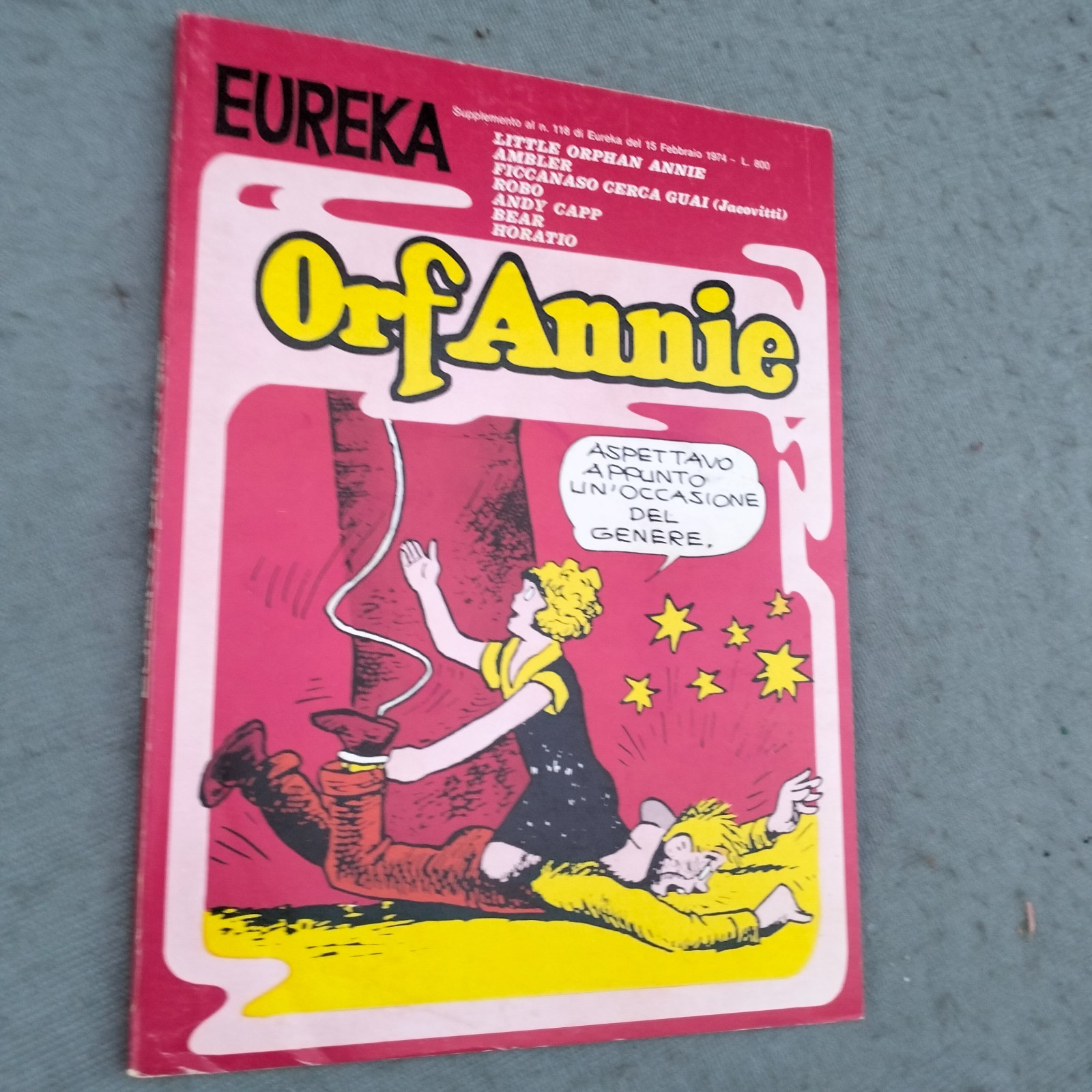 EUREKA  ORFANNIE- CORNO -24 °  SUPPLEMENTO AL N° 118 / 1974- COME NUOVO