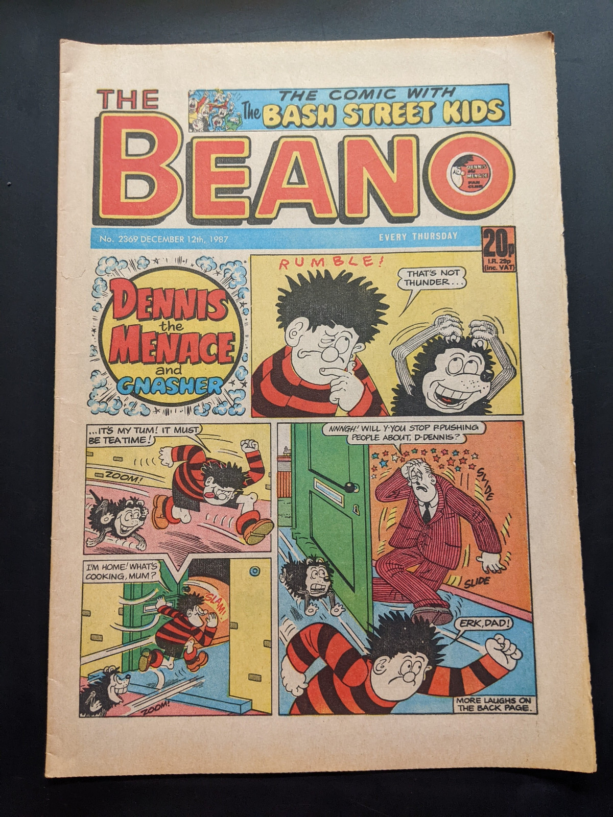 Beano Comic No 2369 December 12th 1987, Dennis the Menace