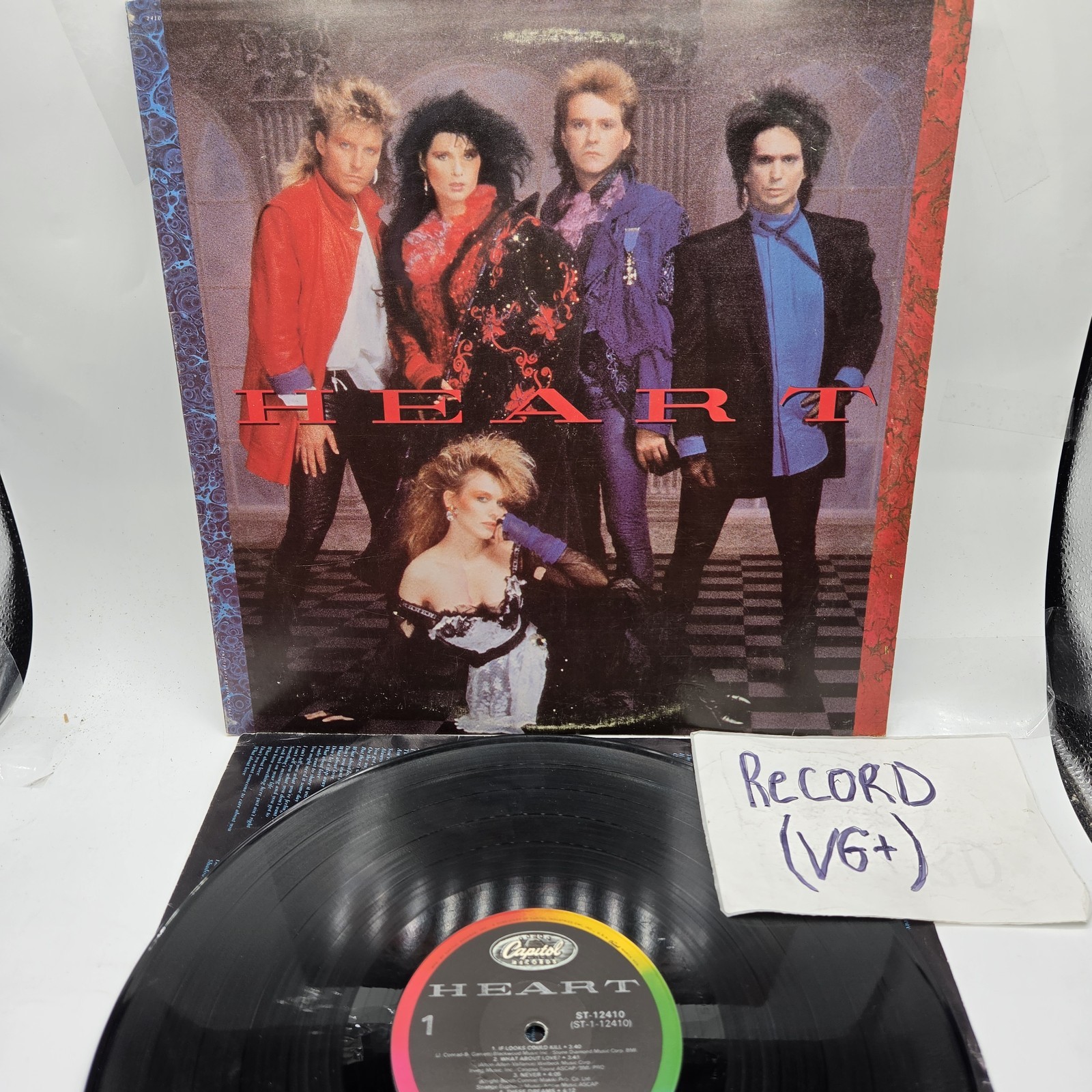 Heart Self-Titled Vinyl Record LP OG Lyrics Sleeve Capitol Records ST-12410  VG+