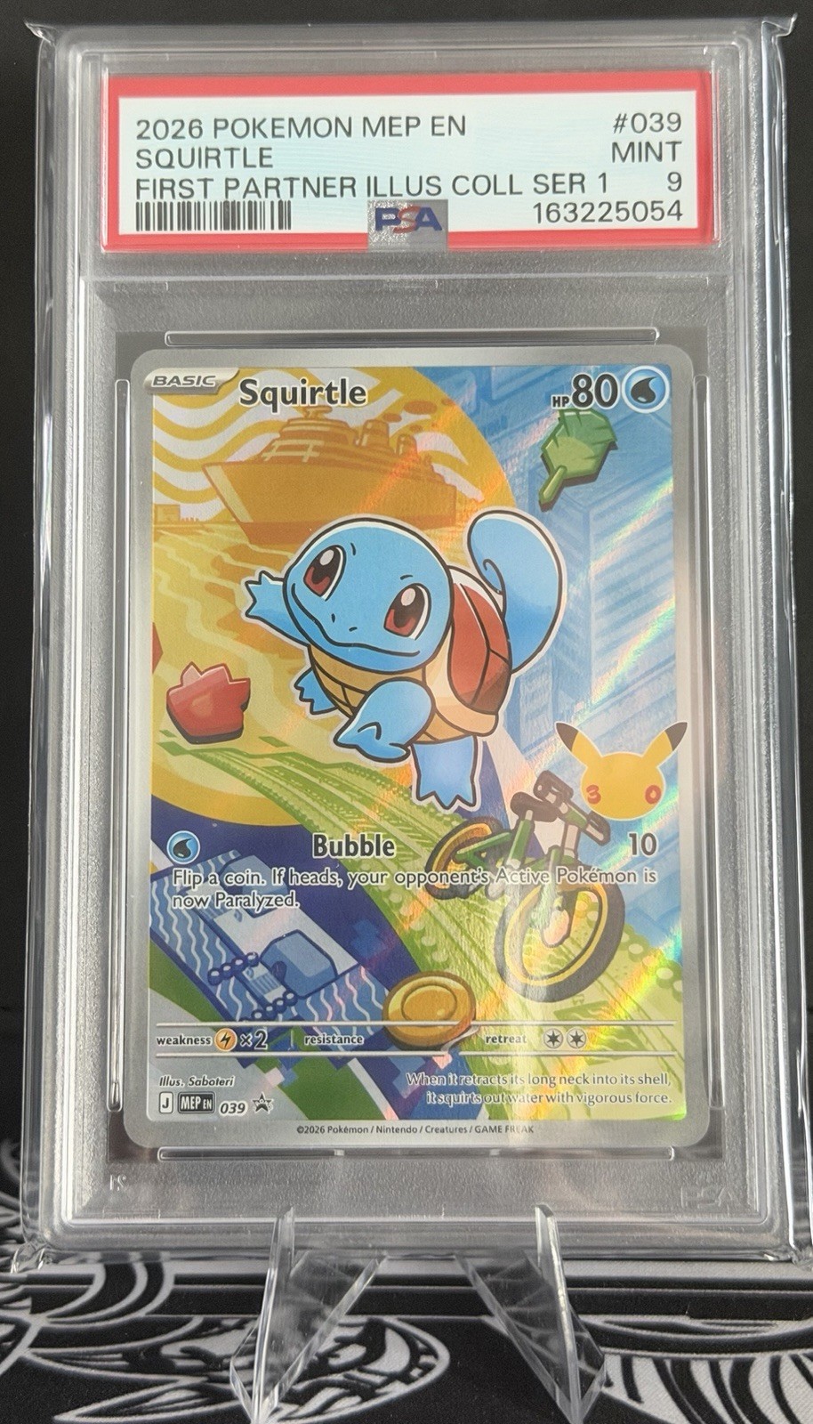 PSA 9 - Squirtle 039 - First Partner Promo