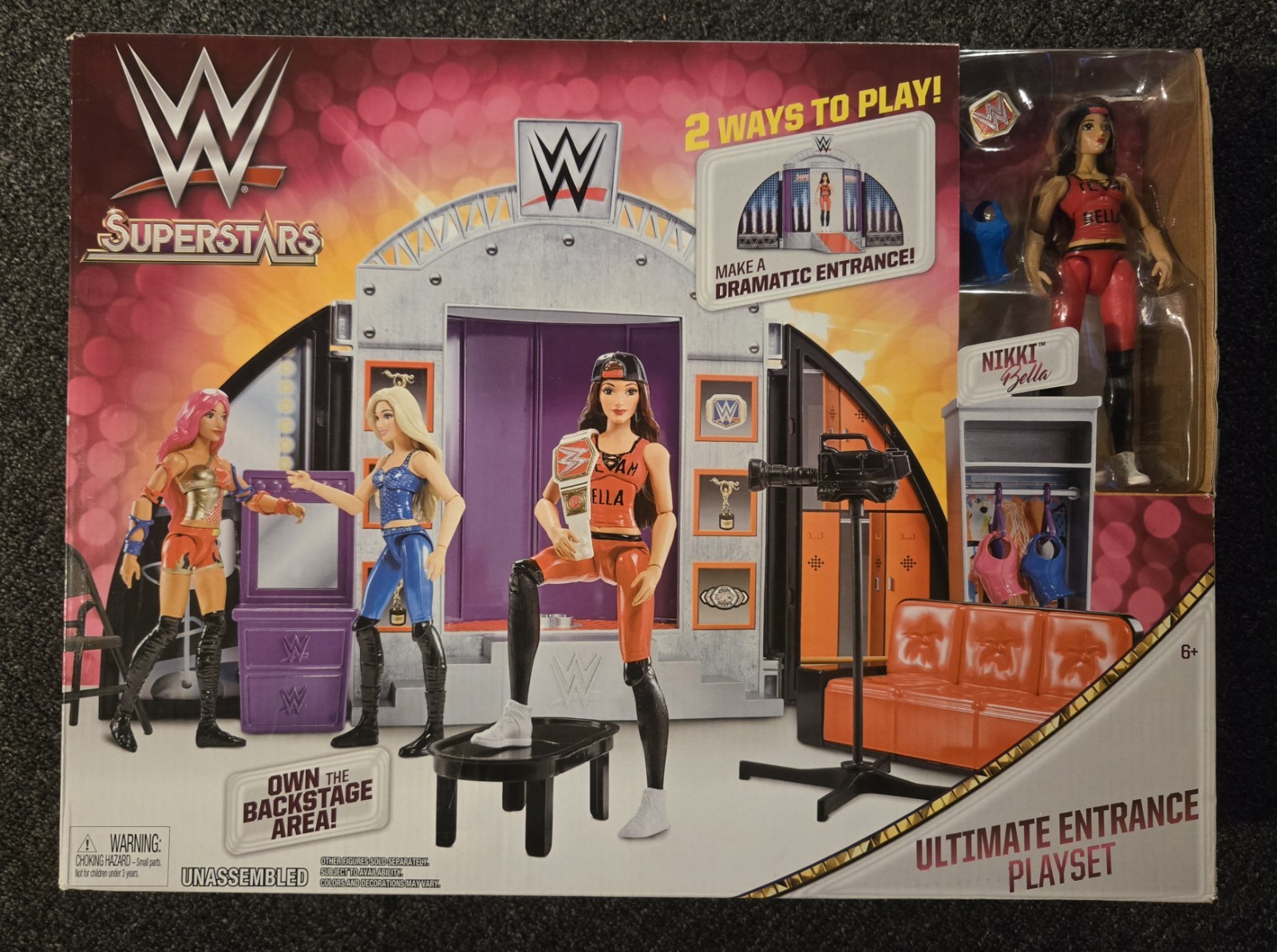 WRESTLING SUPERSTARS ULTIMATE ENTRY PLAYSET NUOVO*