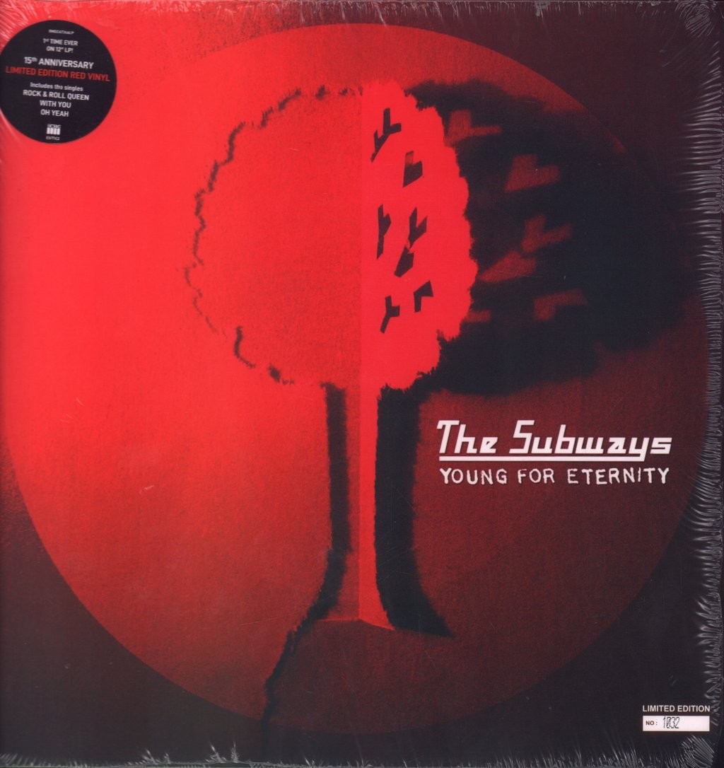 SUBWAYS YOUNG FOR ETERNITY LP VINYL 13 track red vinyl LP in numbered (1032) sle