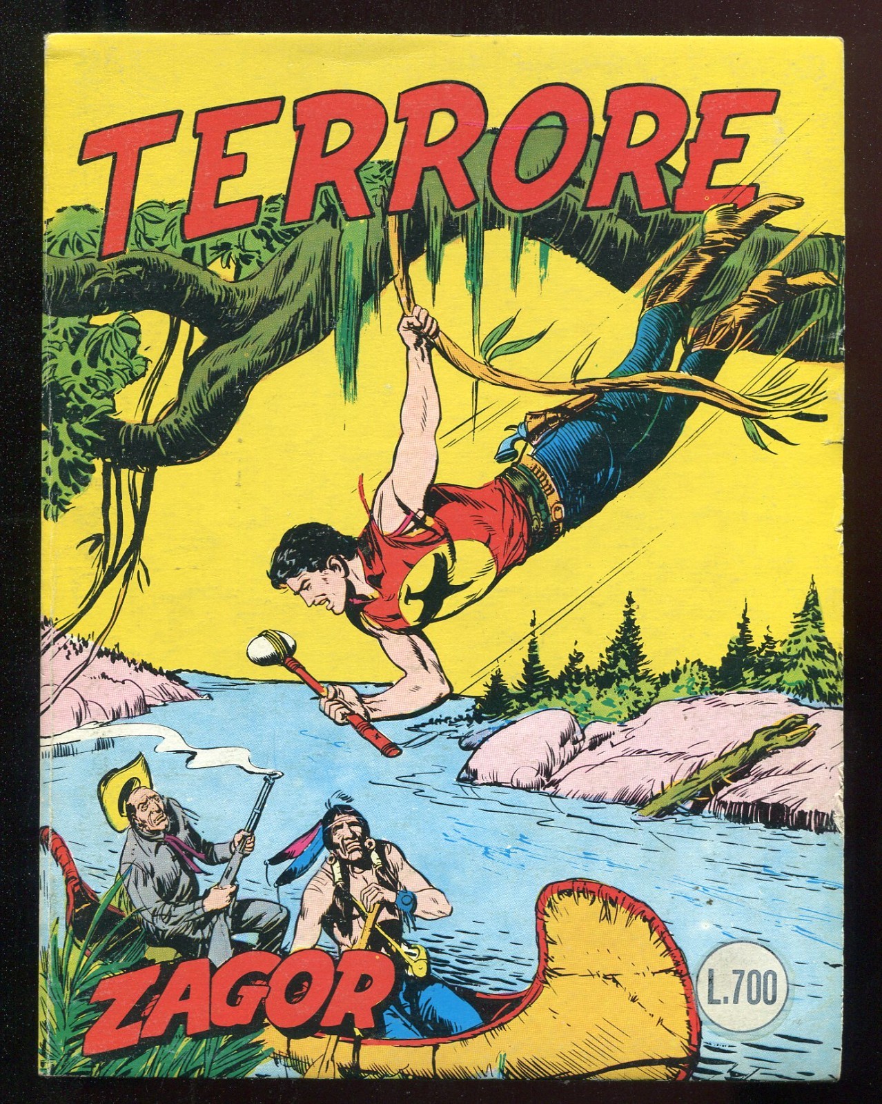 ZAGOR N°2 TERRORE SCRITTA ROSSA RISTAMPA L.700
