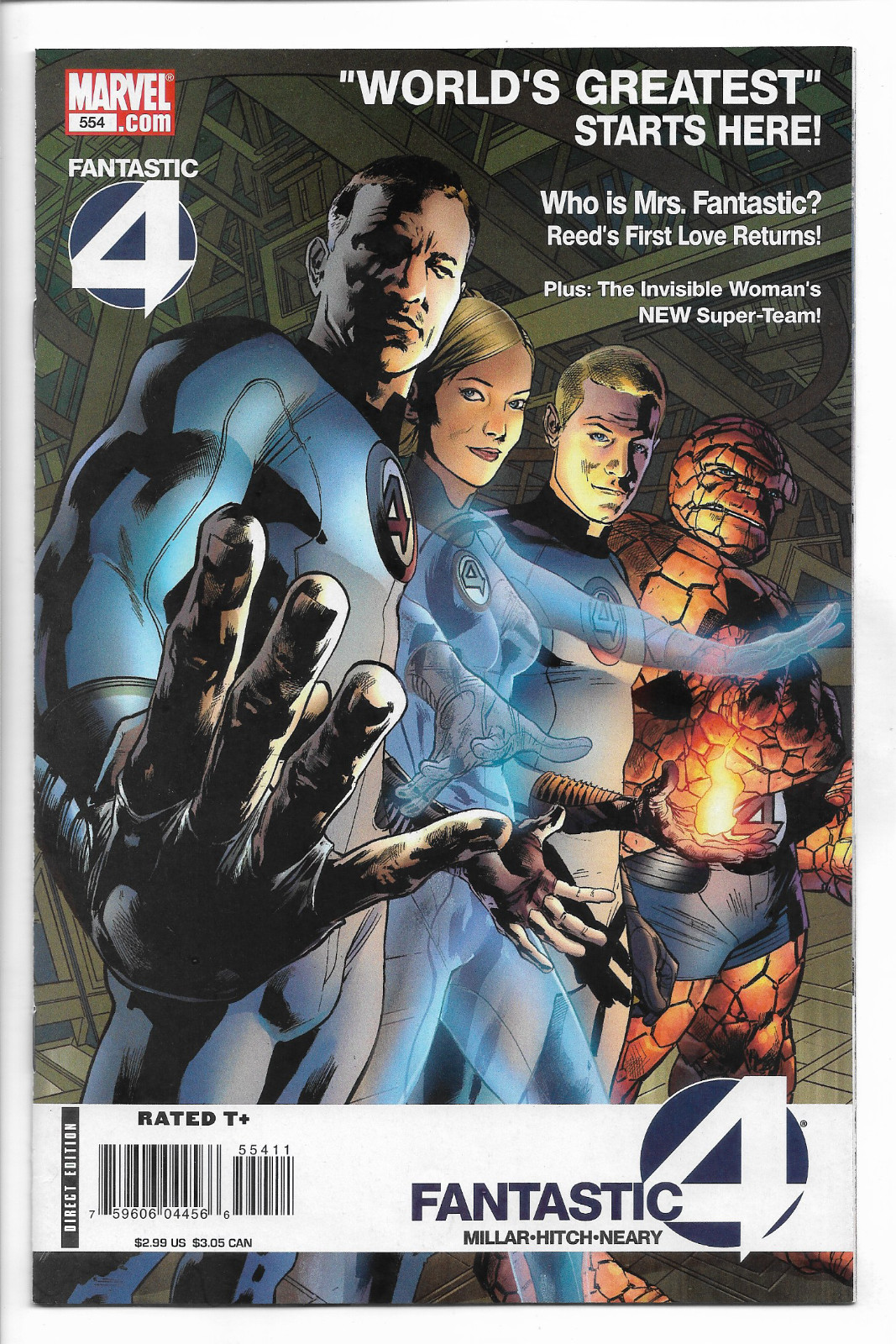 Fantastic Four 554 VF+/NM - Chiave Mark Millar Bryan Hitch Marvel Comics 2008