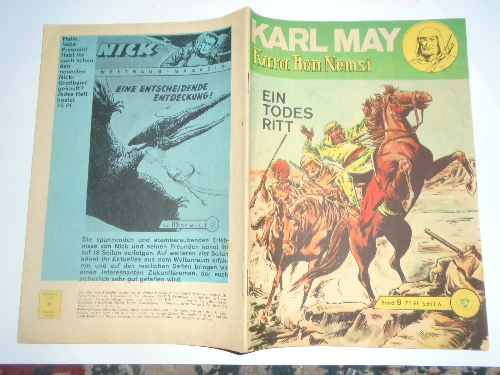 26201 Lehning secondo Karl May Kara Ben Nemsi vol. 9 Un cavallo della morte buono
