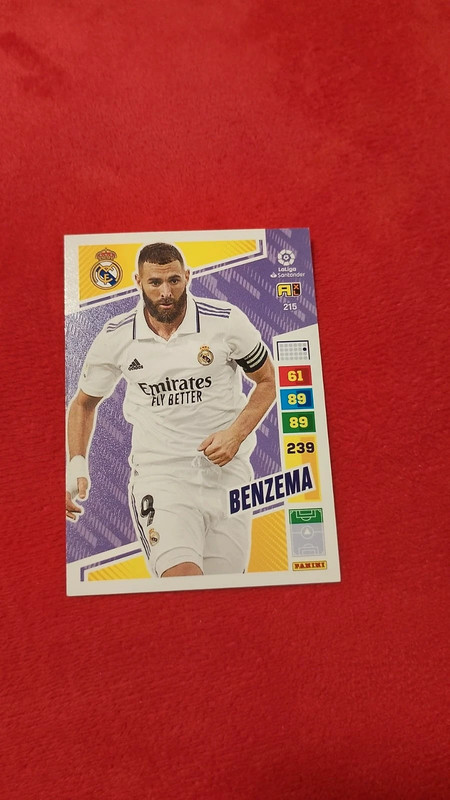 Carta Karim Benzema Real Madrid- LaLiga Adrenalyn XL
