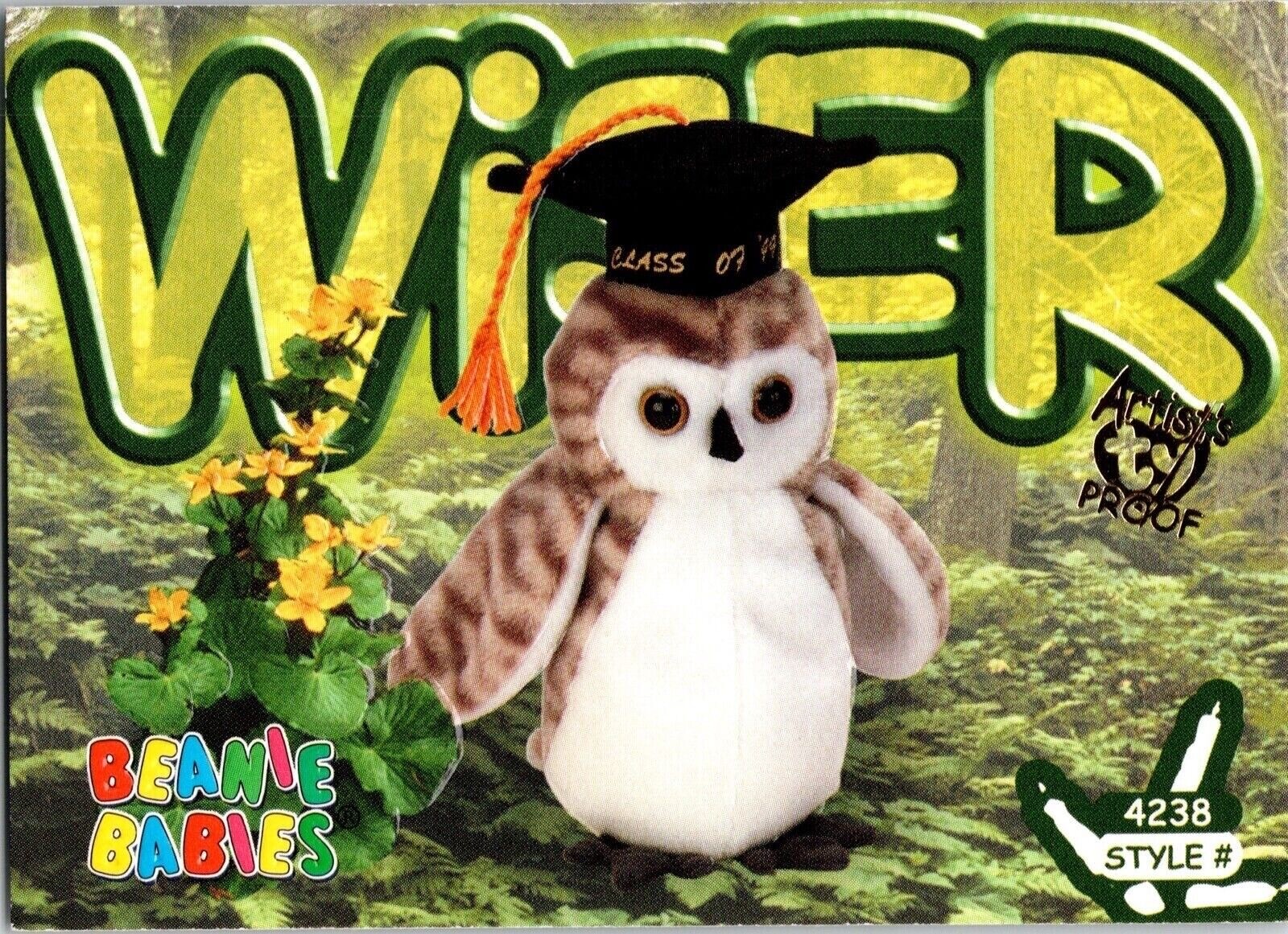 1999 Wiser the Owl 156 Serie 3 2a Edizione TY Beanie Baby Trading Card