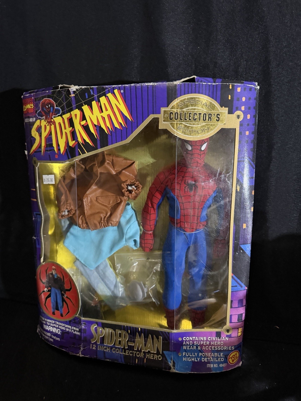 Spider-Man/Peter Parker 12 Pollici Edizione da Collezione Hero Toy Biz Action Doll 1995