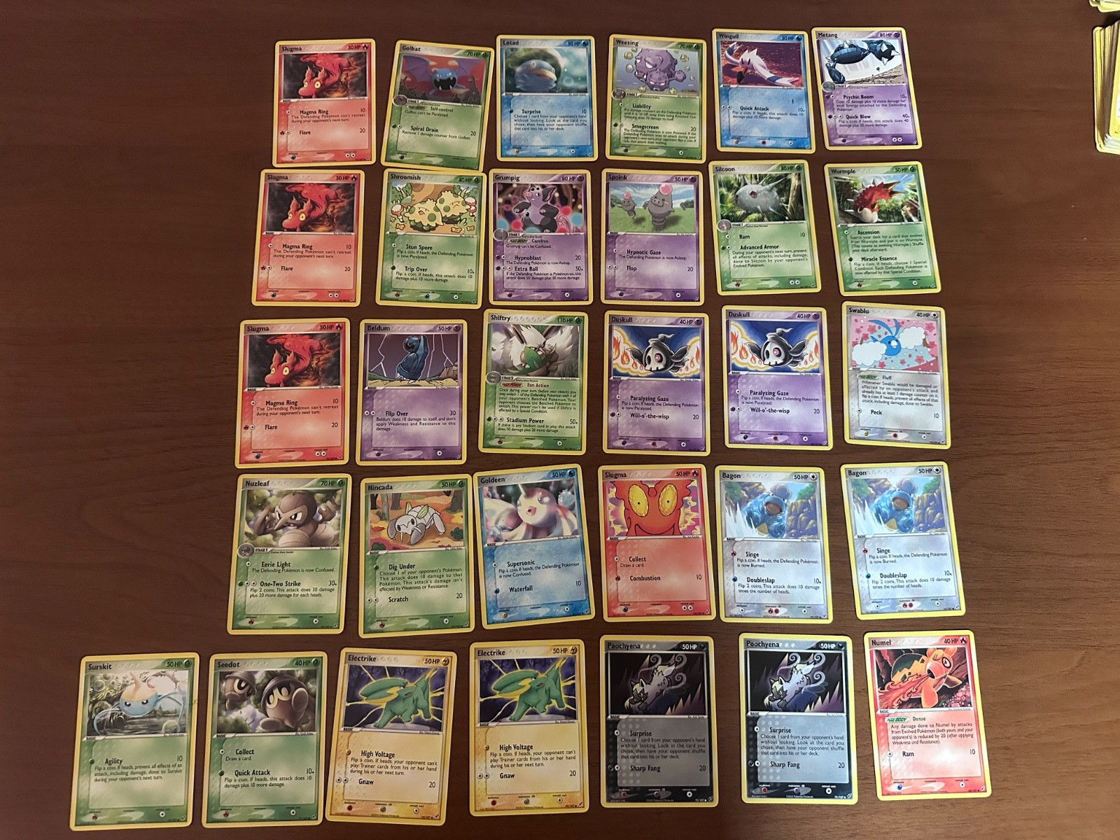 Lotto 31 carte Pokemon EX Deoxys quasi nuove regolari comuni + non comuni VINTAGE