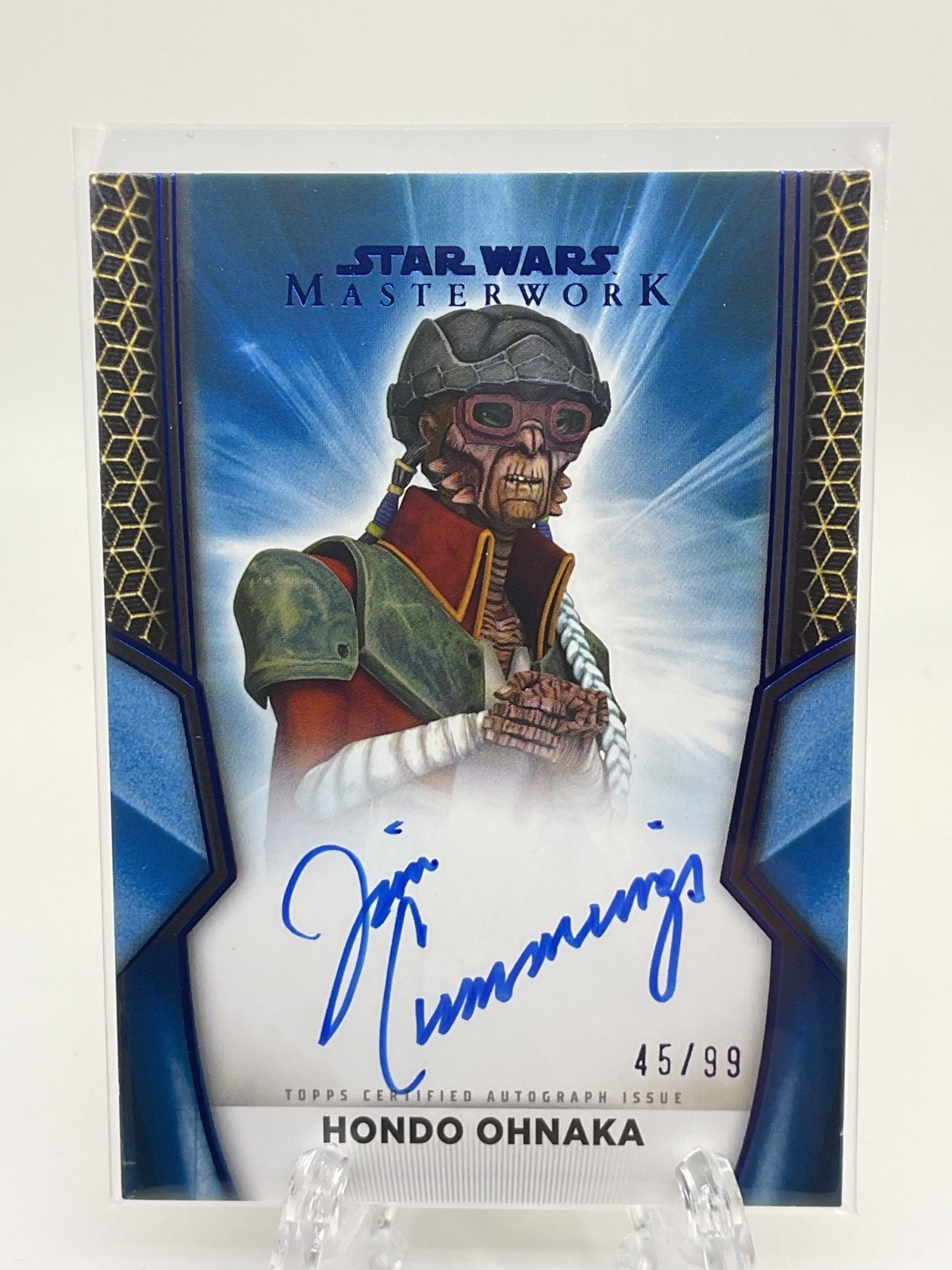2025 Topps Star Wars Masterwork - Jim Cummings as Hondo Ohnaka /99 Blue Auto