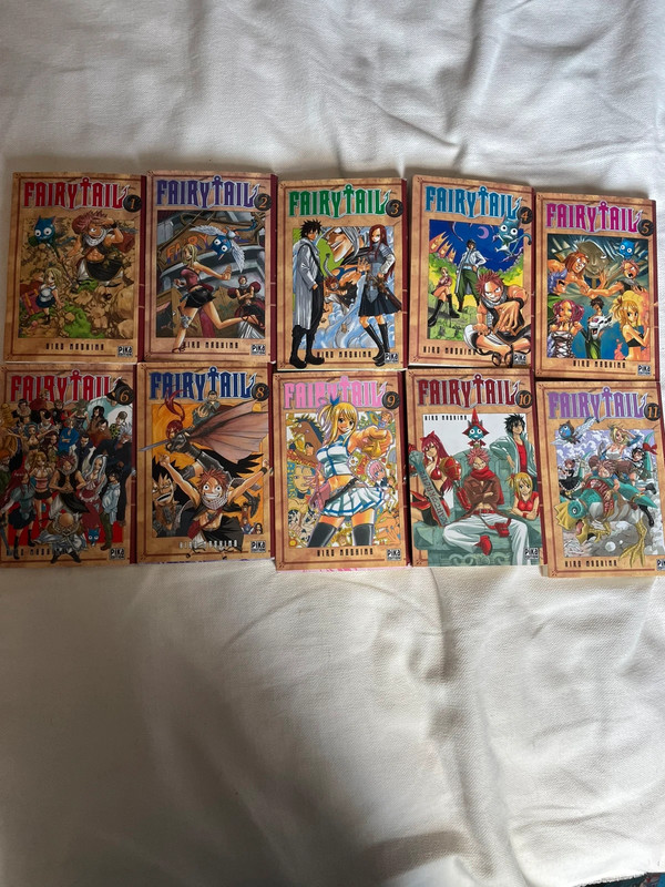 Lot de manga faire tail t1 a t11 sans le t7