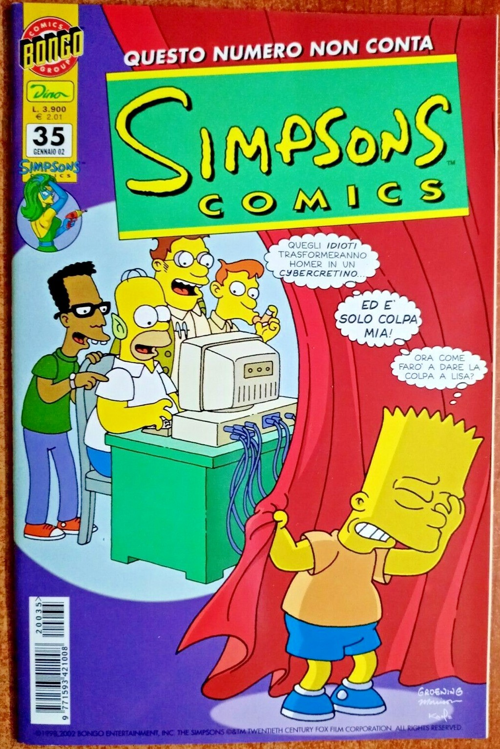 SIMPSON COMICS ,FUMETTO BONGO -N.35-DEL 2002-RIF.N.6977-NEW/PERFECT