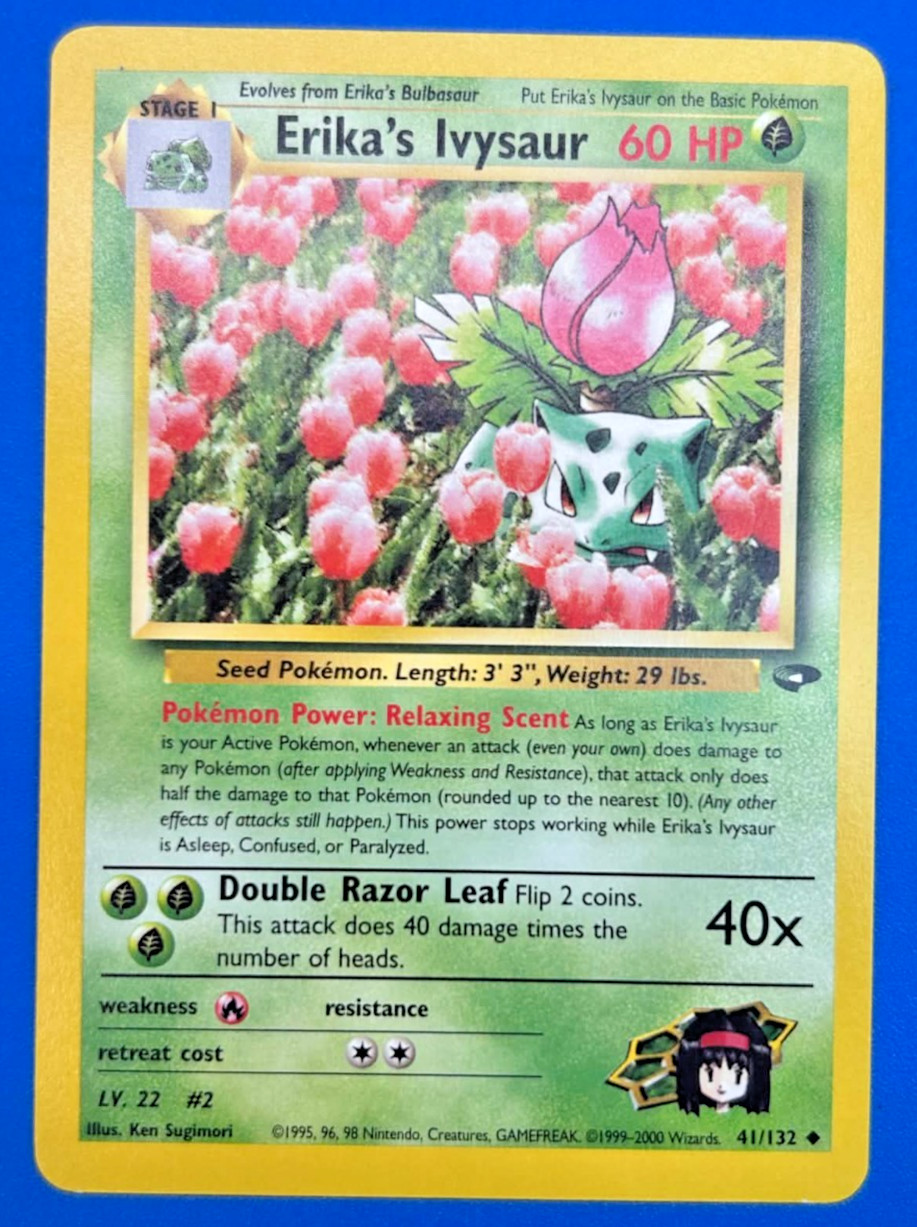 Wizards Erika's Ivysaur 41/132 sfida palestra illimitata non comune regolare 2000