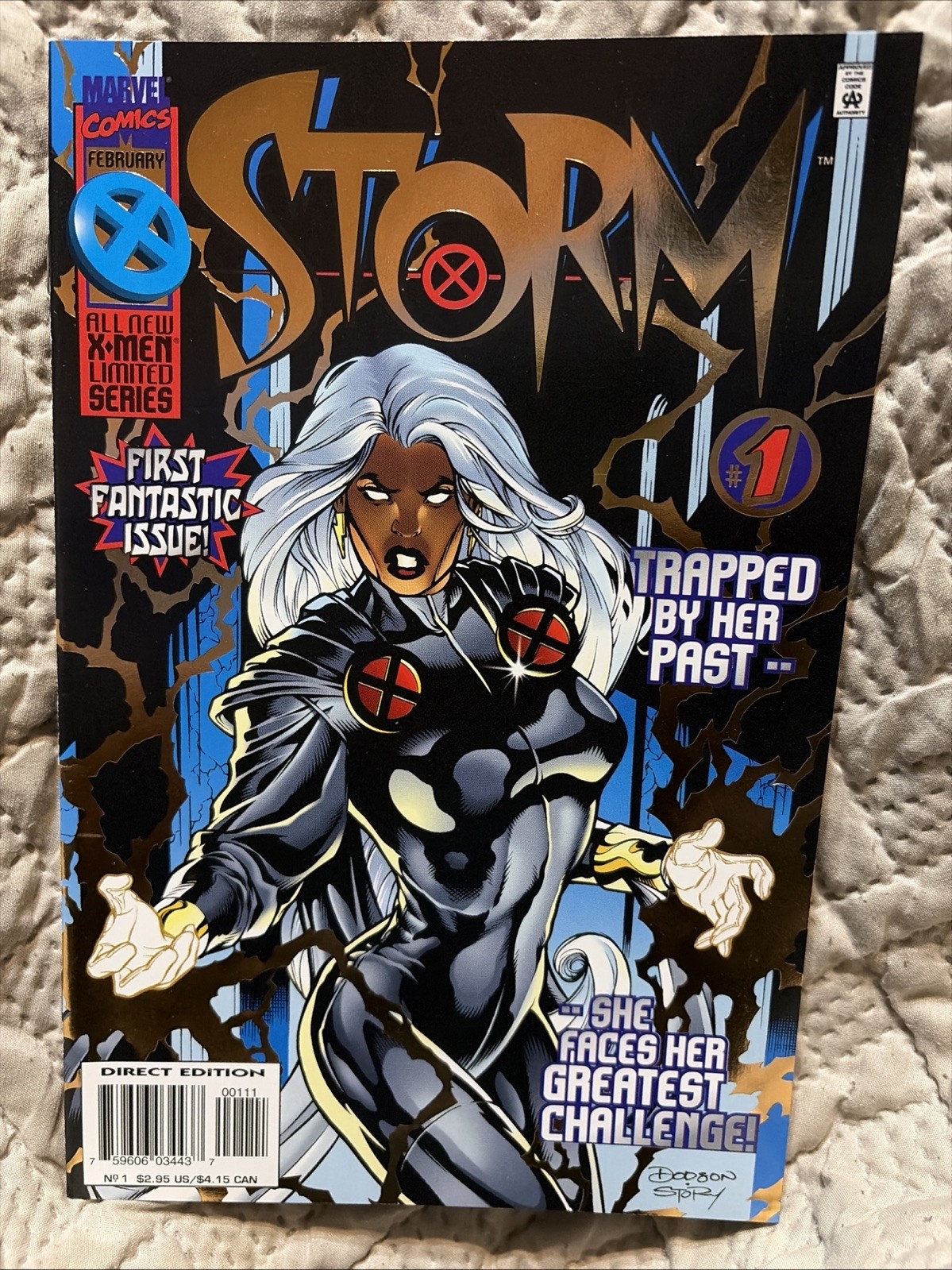 Storm #1 Marvel Comics 1996 COPERTINA LAMINA D'ORO