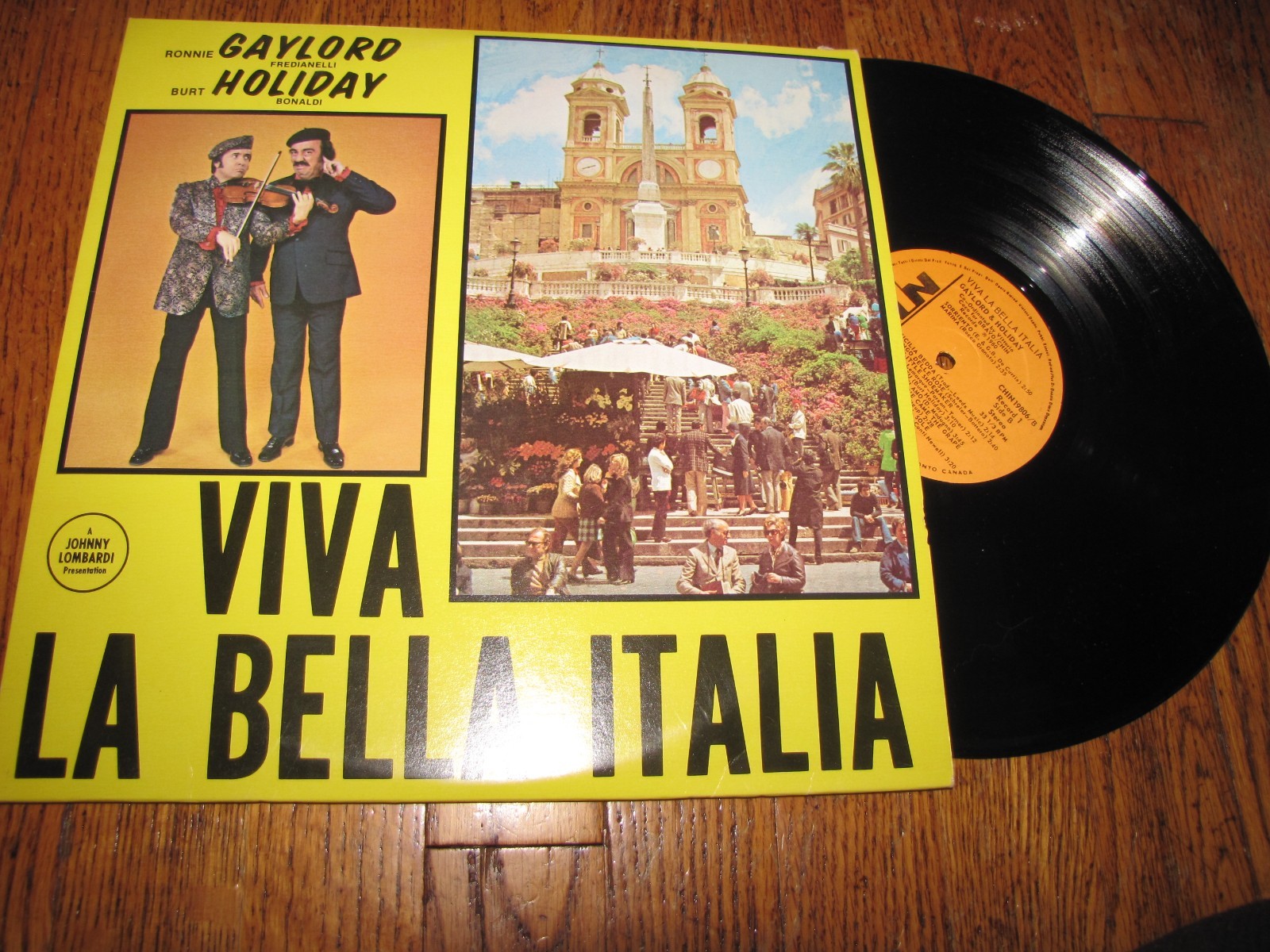 RONNIE GAYLORD / BURT HOLIDAY - VIVA BELLA ITALIA - CHIN RECORDS TRIPLE LP