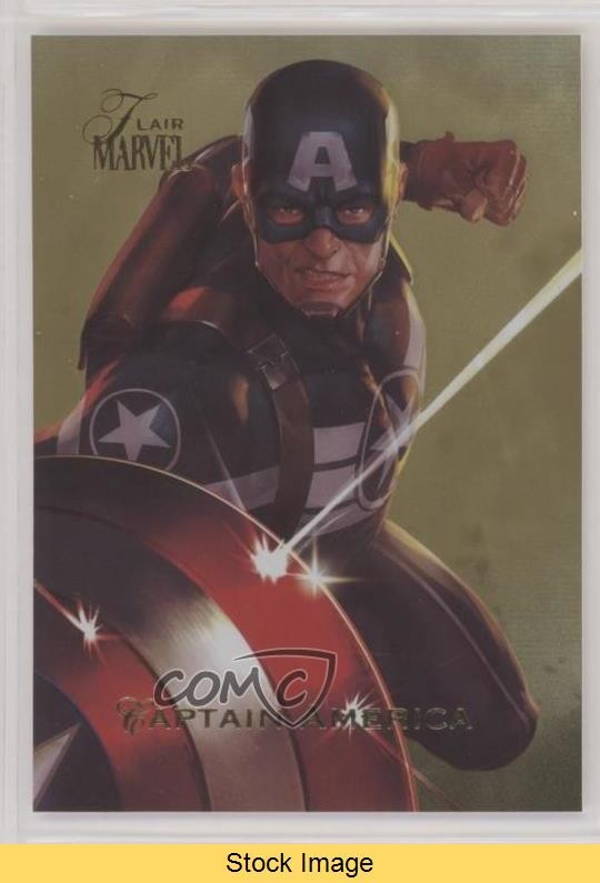 2023 Flair Marvel Gold Captain America #7 READ 1a9o
