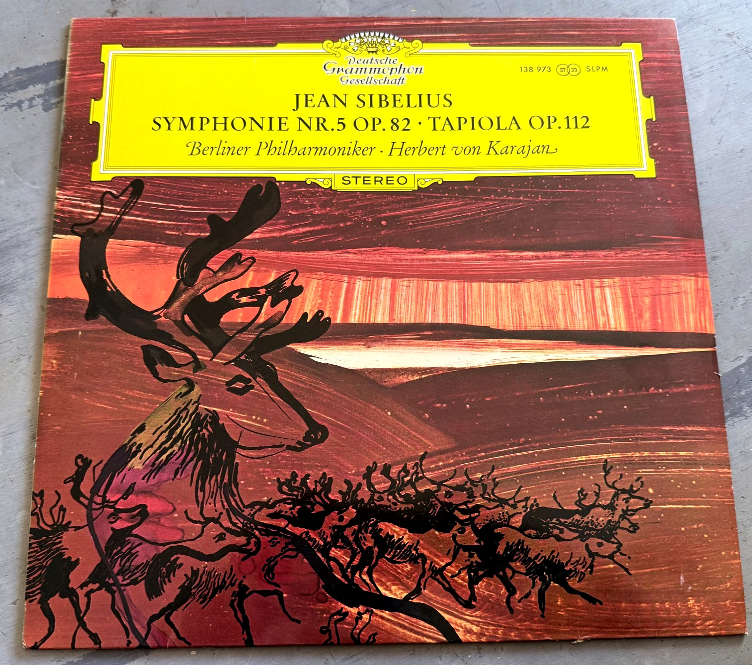 Jean Sibelius Symphonie Nr. 5 & Tapiola - Karajan Berliner LP DGG 138 973 EX