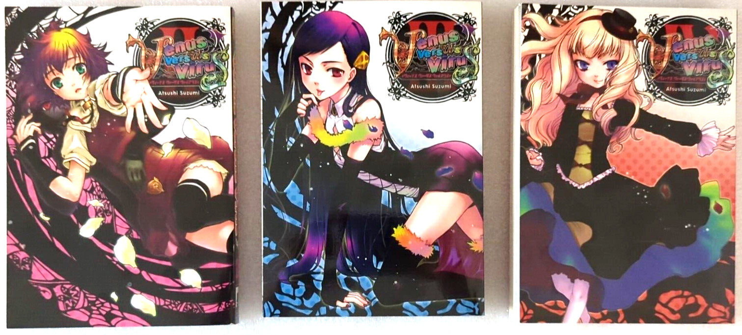 Lotto Manga Venus Versus Virus Vol 2, 3, 4, 1a stampa 2007, Atsushi Suzumi