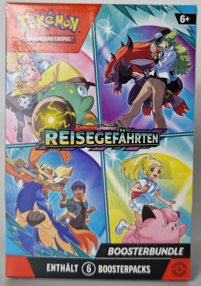 Pokémon Pokemon Karmesin & Purpur Reisegefährten Boosterbundle 6x Booster DE NEU