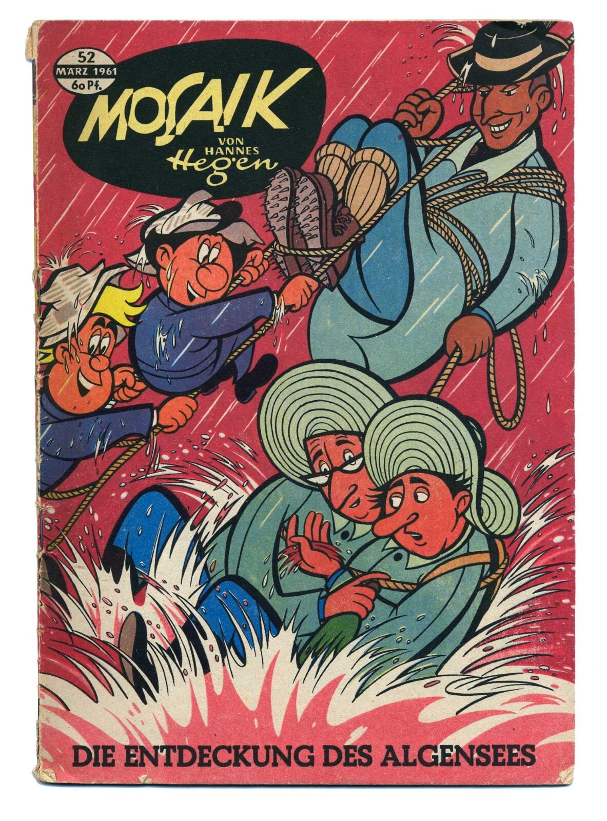 Mosaico n. 52, marzo 1961, La scoperta del lago delle alghe, originale