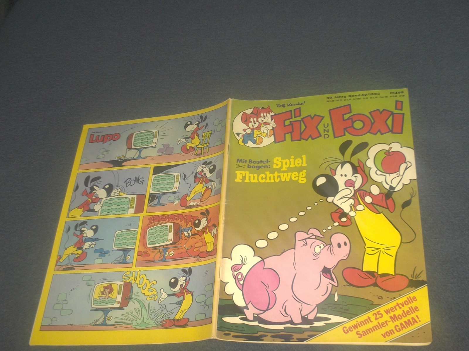 FIX E FOXI FUMETTO QUADERNO 30° ANNO VOLUME N.49/1982 + FOGLIO FAI DA TE