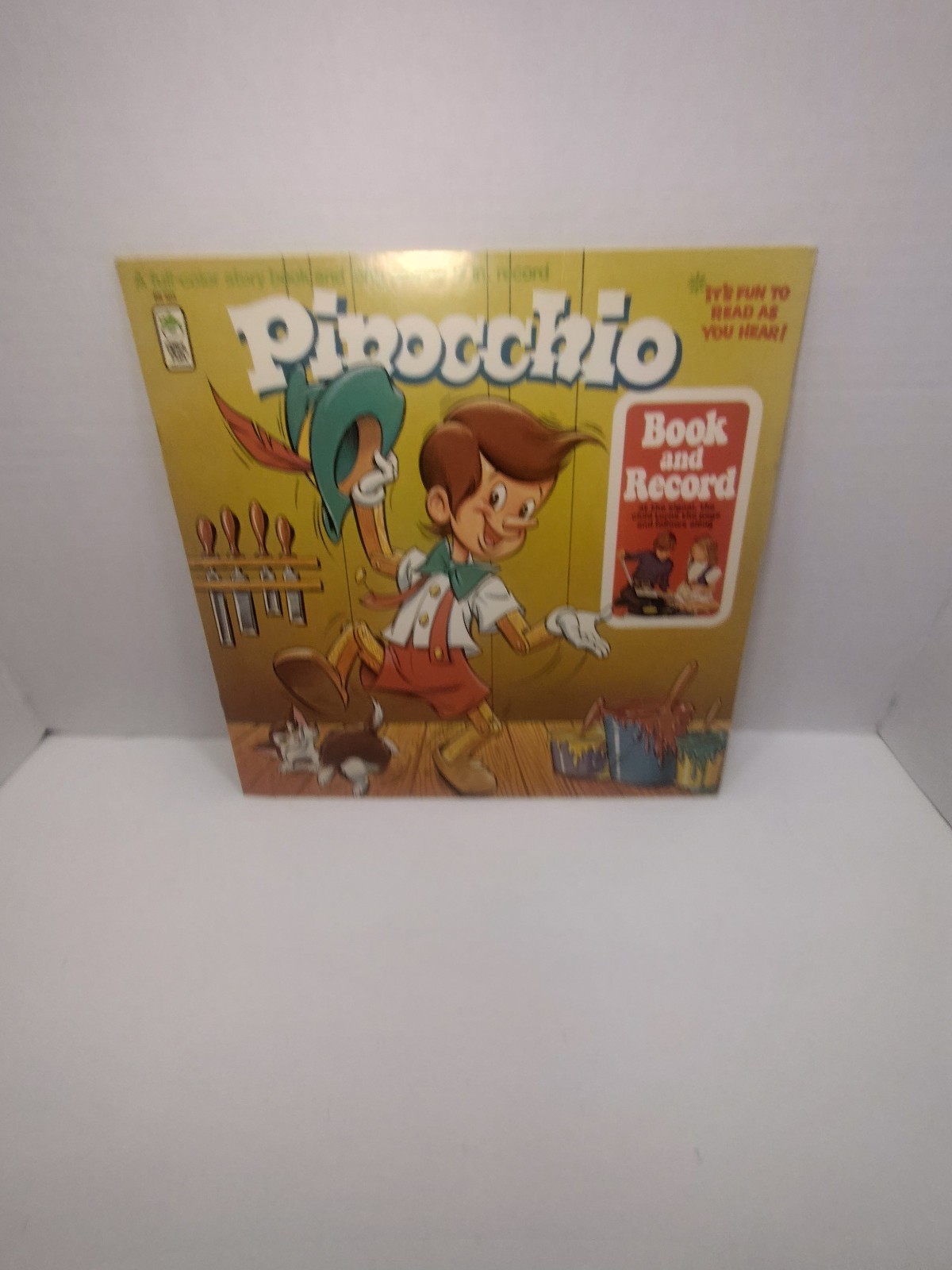 Vintage Peter Pan Pinocchio Book & Record Set BR503 12" LP Complete Read Along