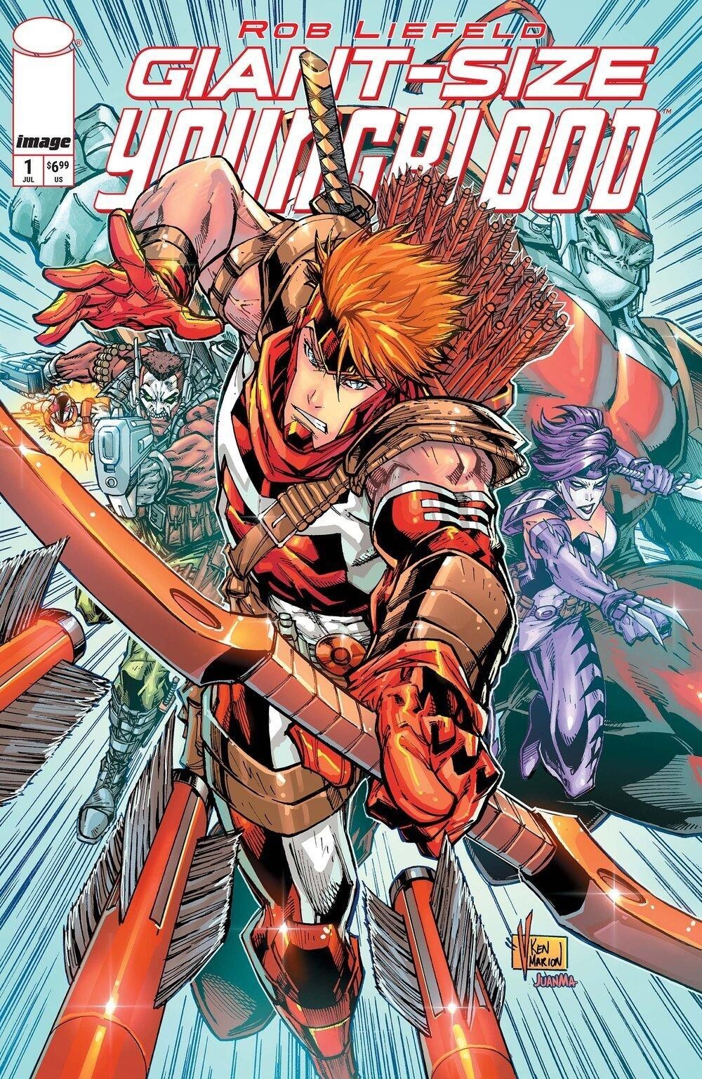 Copertina Youngblood #1 V. Ken Marion variante taglia gigante quasi come nuova