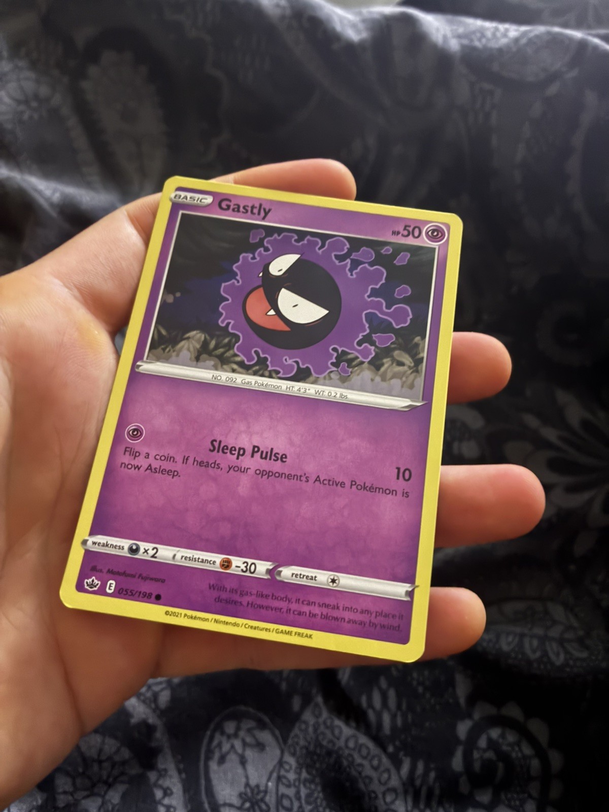 2021 Pokemon Card Gastly 055/198 Chilling Reign