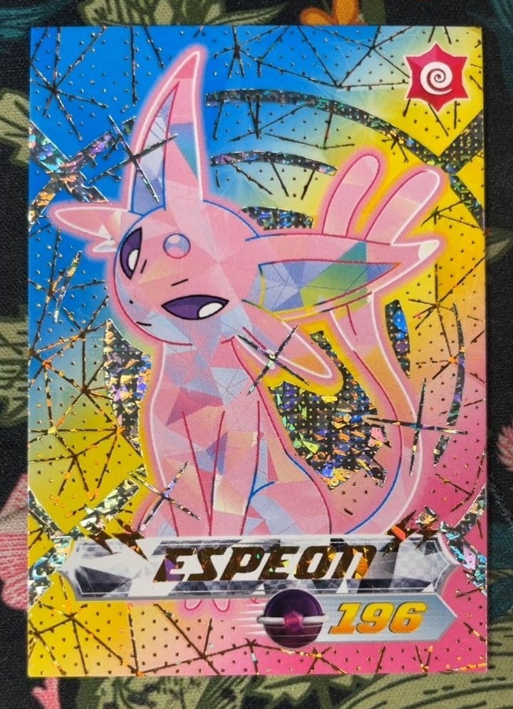 Pokemon Espeon 196 Crystal Box Hit Holo Edizione Flash Perù Non TCG -FE2