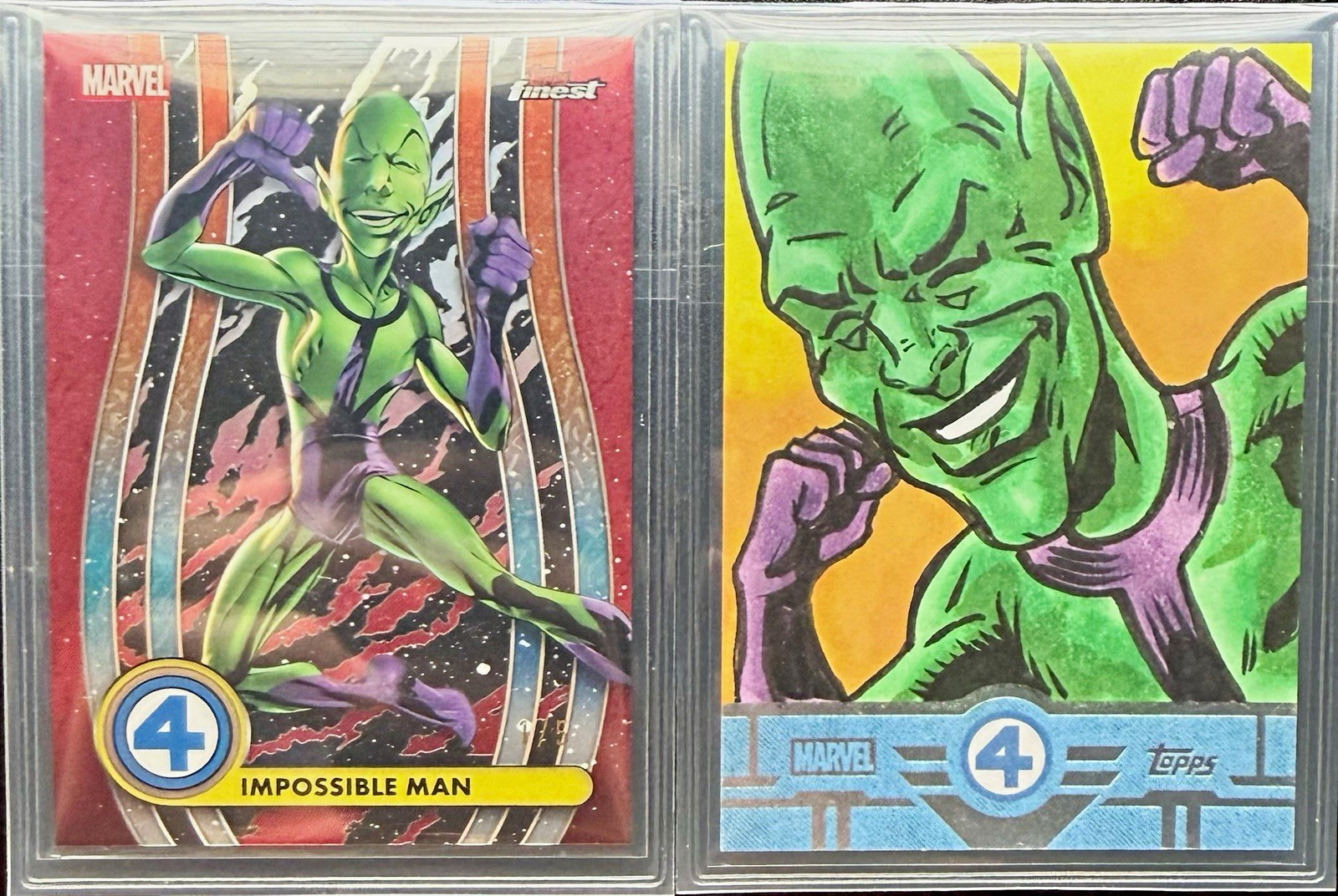 2026 Topps Finest FF Impossible Man 1/1 Sketch Noval Hernawan, Red 1/5 Lot SSP 