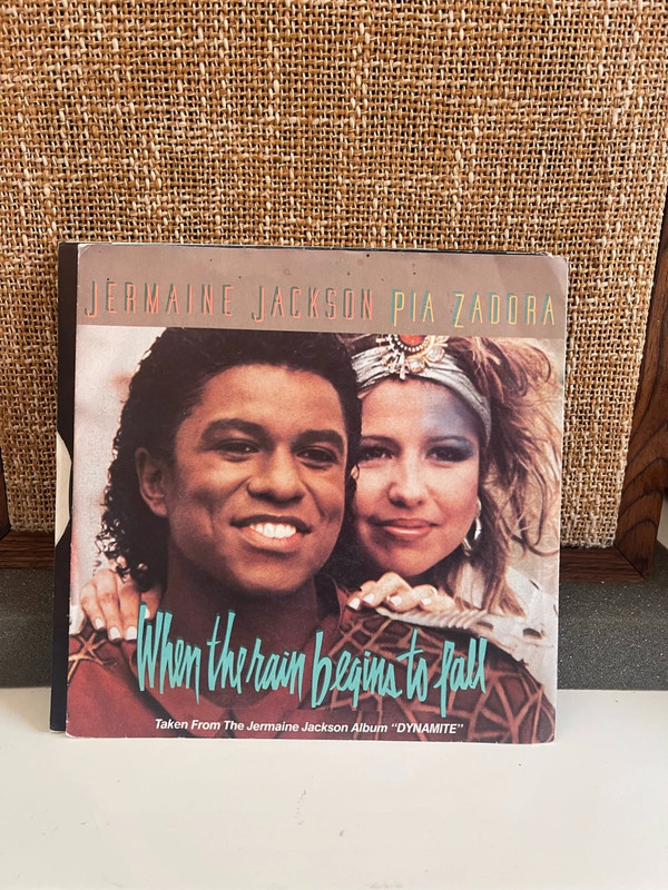 Disco 45 Jermaine Jackson & Pia Zadora – When the Rain Begins to Fall – 7" 45rpm – W. Germany 1984
