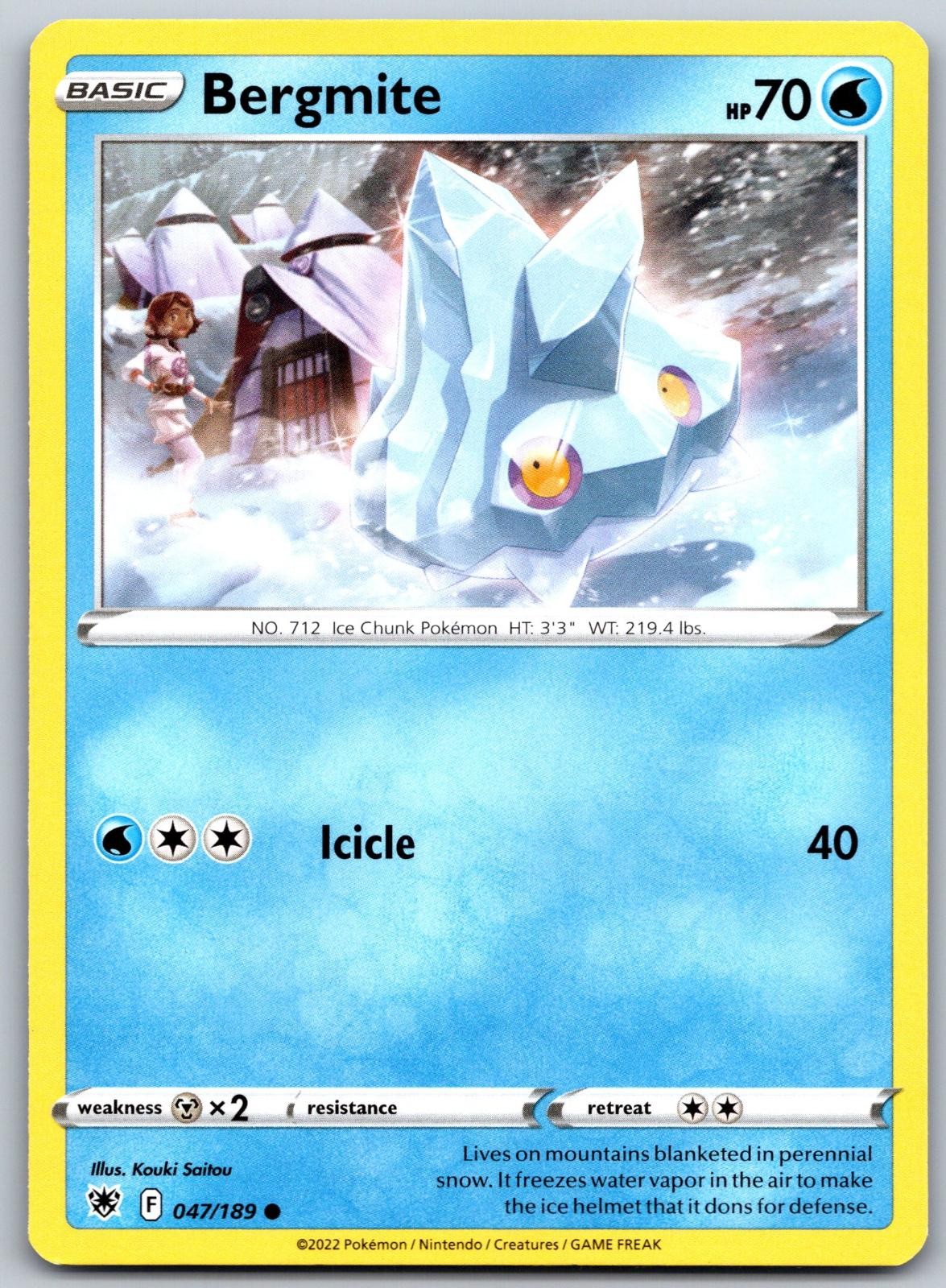 Bergmite 047/189 Pokemon Radianza Astrale Comune Quasi Nuovo