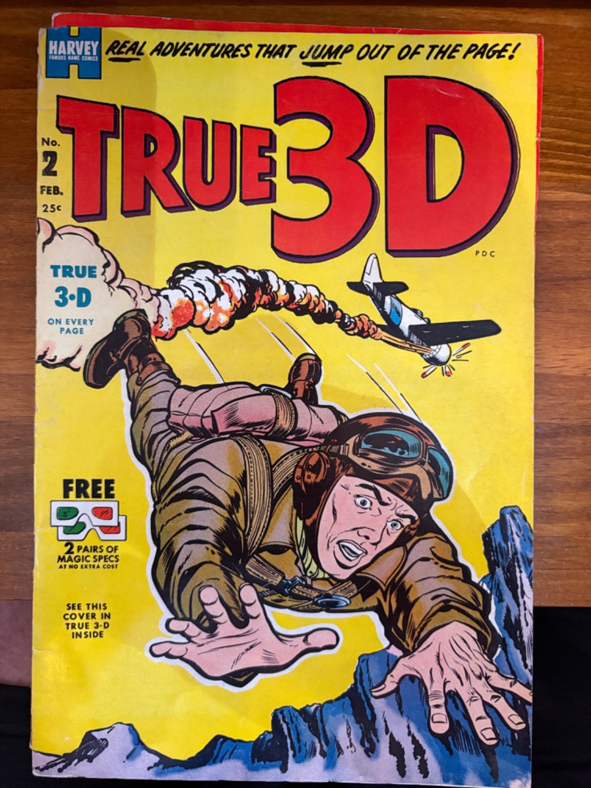 Avventure nell'età dell'oro 3D fumetto Harvey vintage 1954