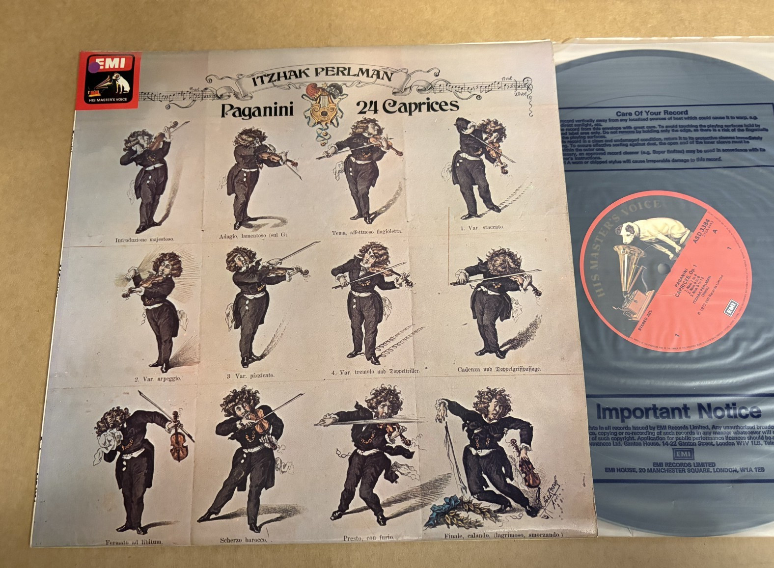 ASD 3384 Paganini 24 Caprices Itzhak Perlman