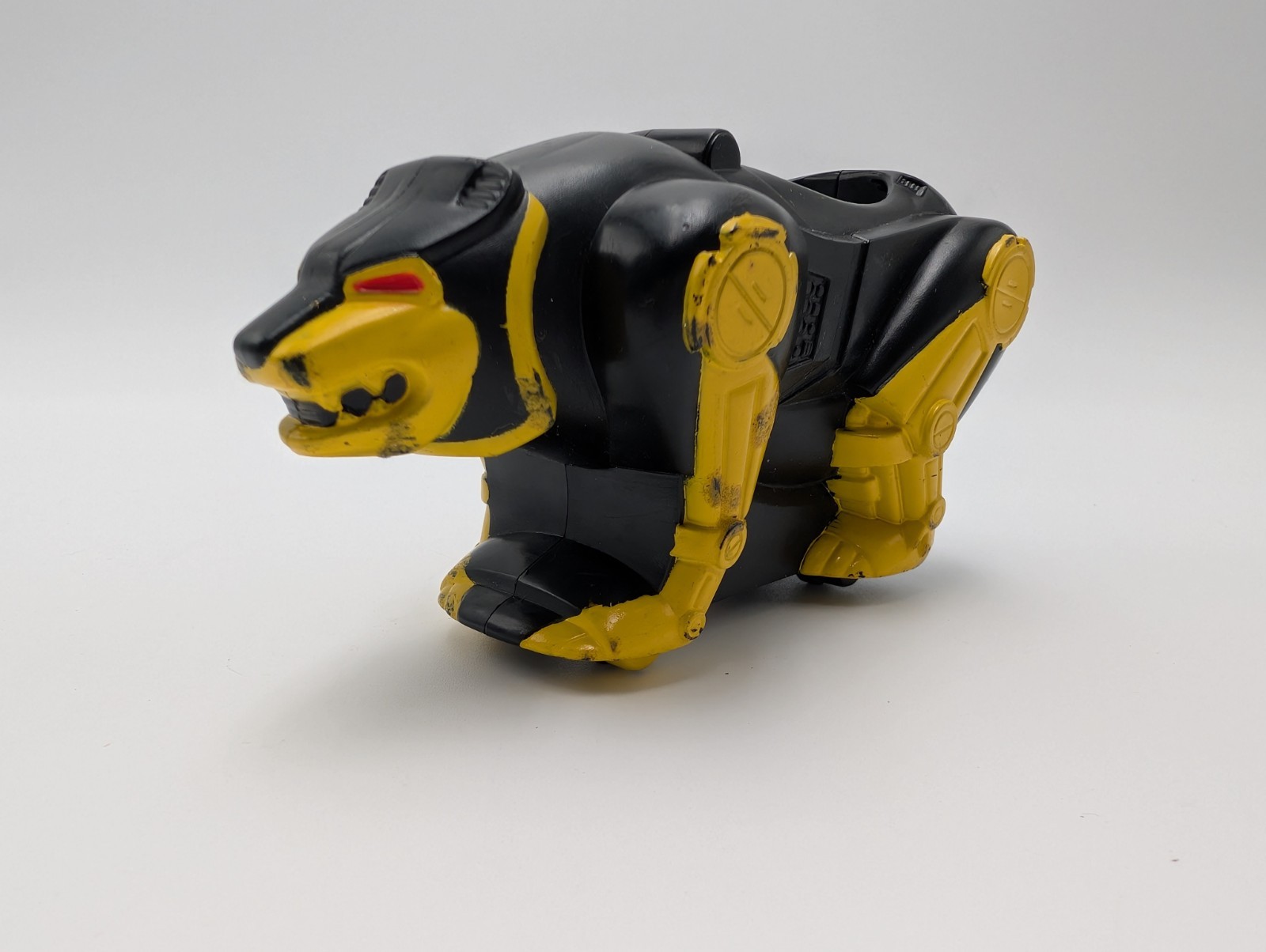 Vintage 1995 Mighty Morphin Power Rangers Ranger Giallo Dente di Sciabola Tiger Saban