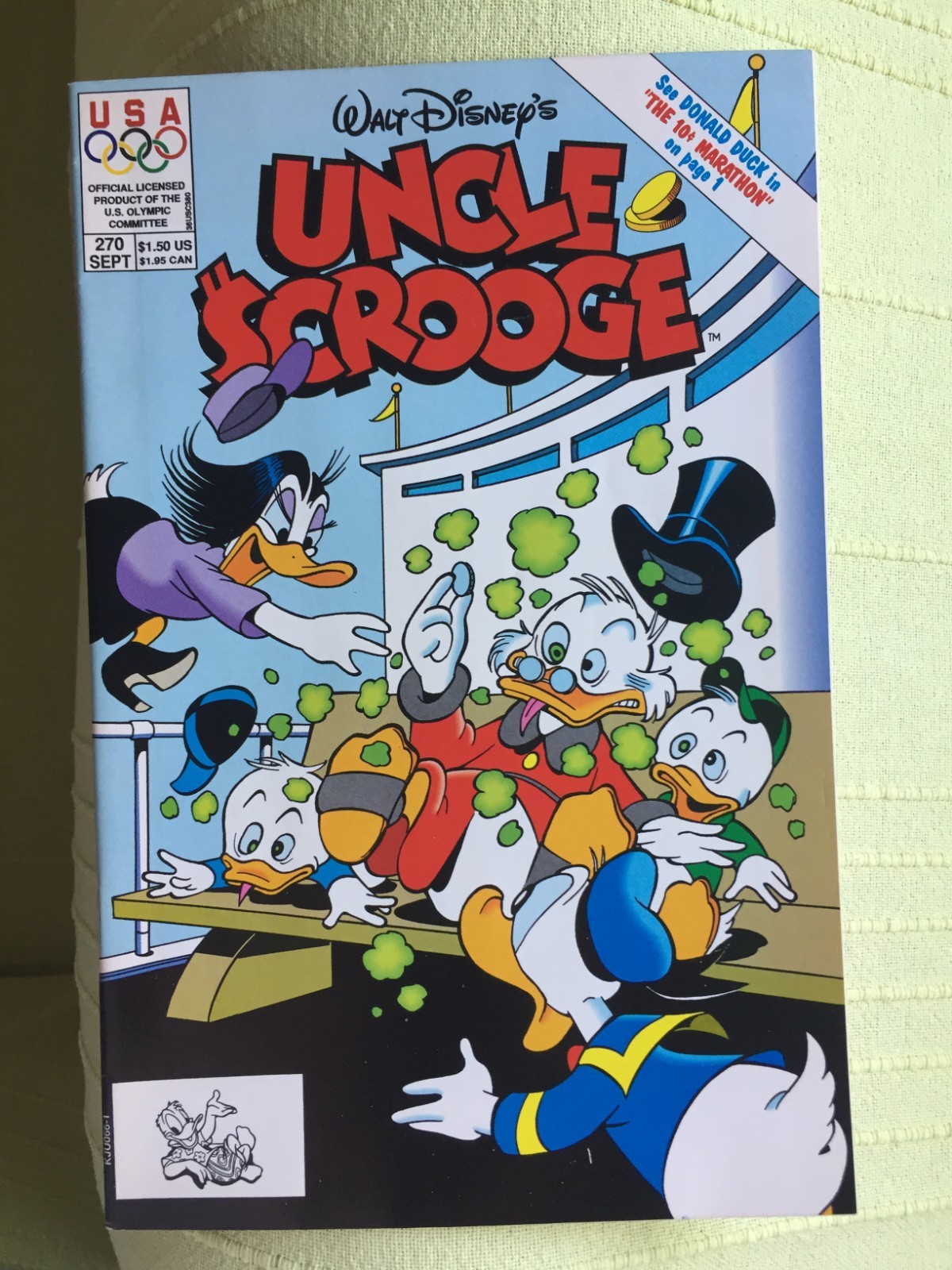 UNCLE SCROOGE N° 270, SETTEMBRE 1992, A COLORI SCRITTO IN INGLESE. EDICOLISSIMA!