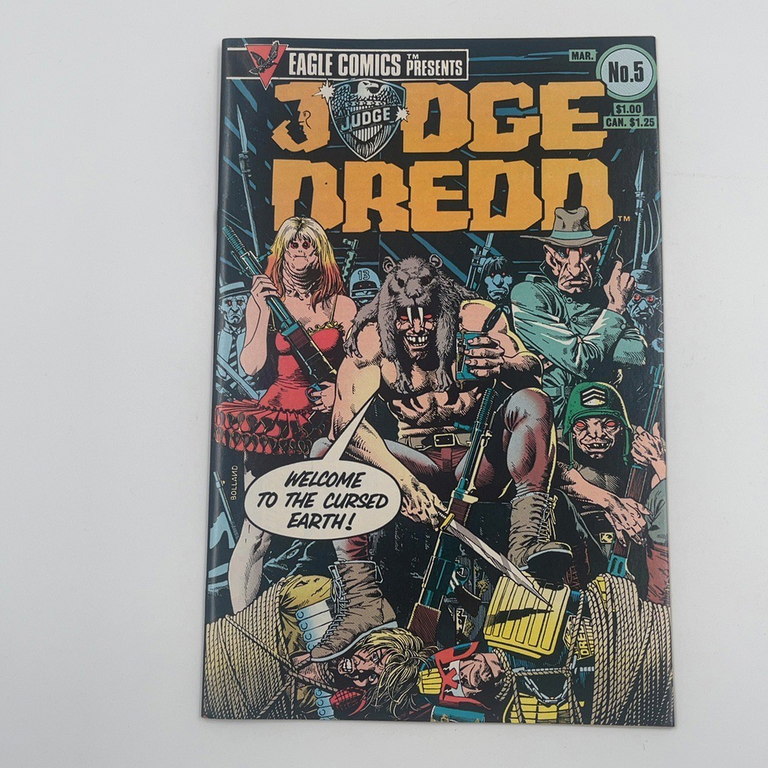 Judge Dredd #5 Eagle Comics March 1984 Cursed Earth Brian Bolland