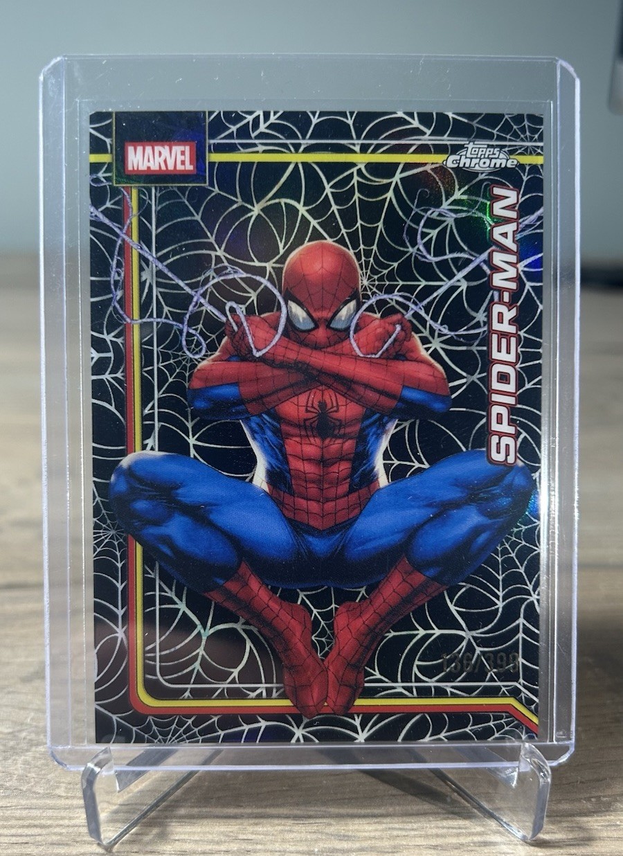 2026 Topps Chrome Marvel Comics Spider-Man #163 Spider-Web rifrattore SP/399🔥🔥