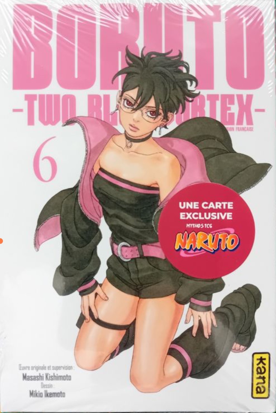 Boruto Two Blue Vortex Vol.6 + EXCLUSIVE Naruto Mythos TCG Promo Card Kana