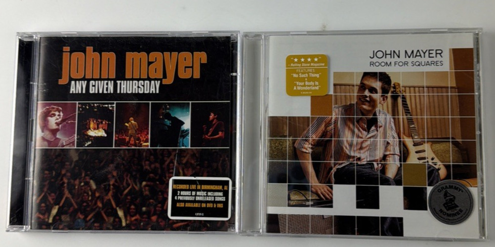 John Mayer 2-CD Lot: Any Given Thursday & Room for Squares