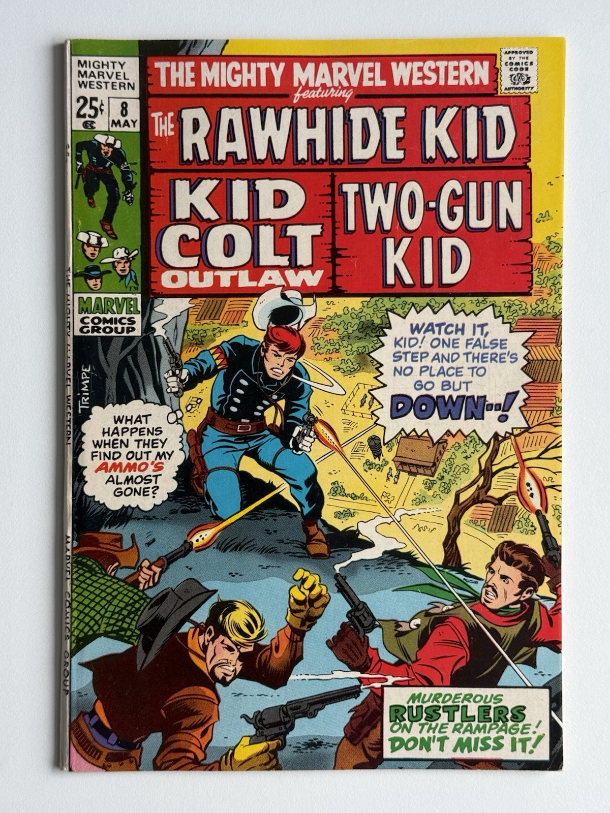 MIGHTY MARVEL WESTERN 8 ◉ 1970 Marvel Gunfighters * HIGH GRADE *  VF/ NM  👀
