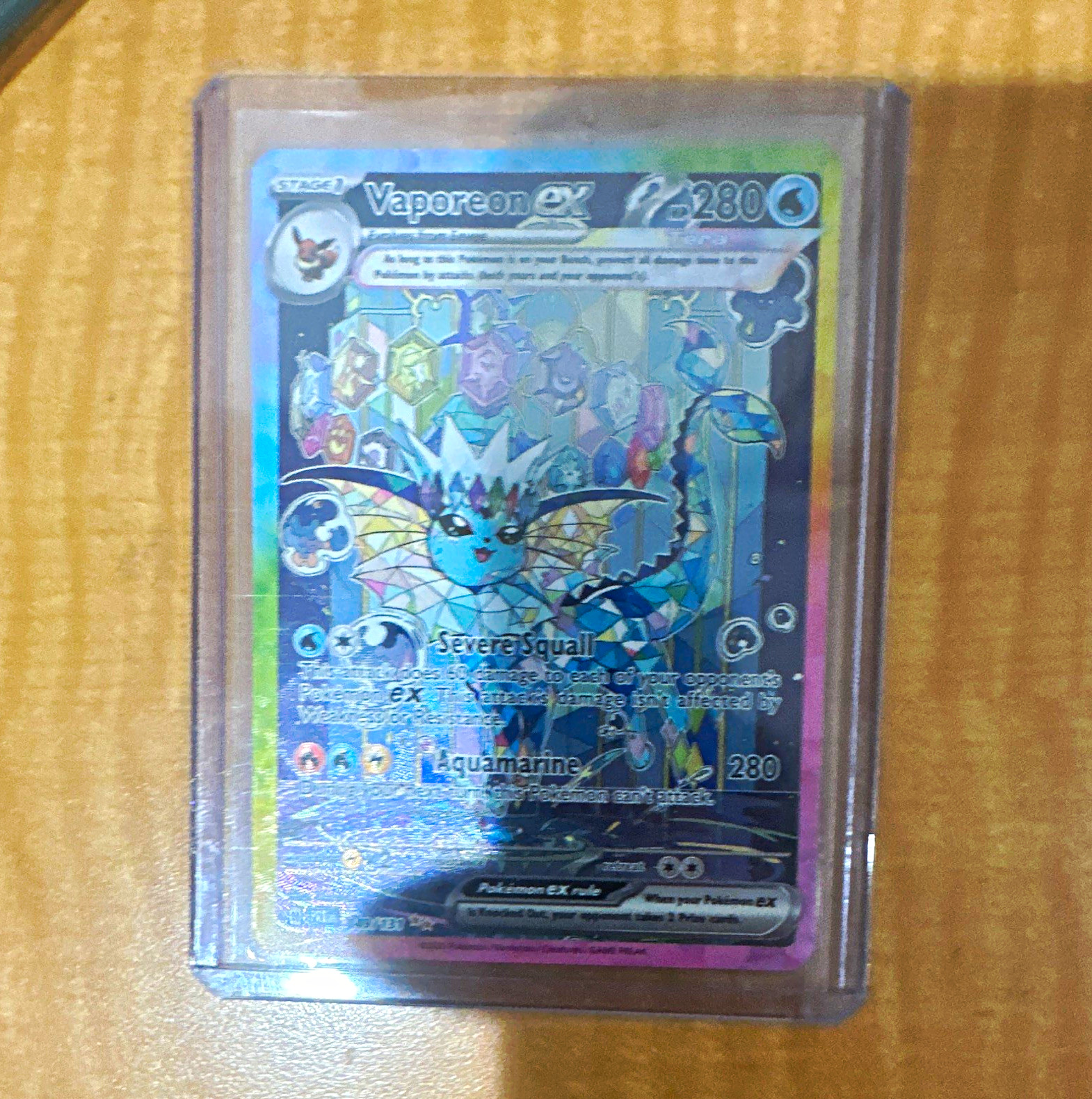 Vaporeon ex 149/131 Prismatic Evolutions Secret Rare Full Art Holo 280 HP EN